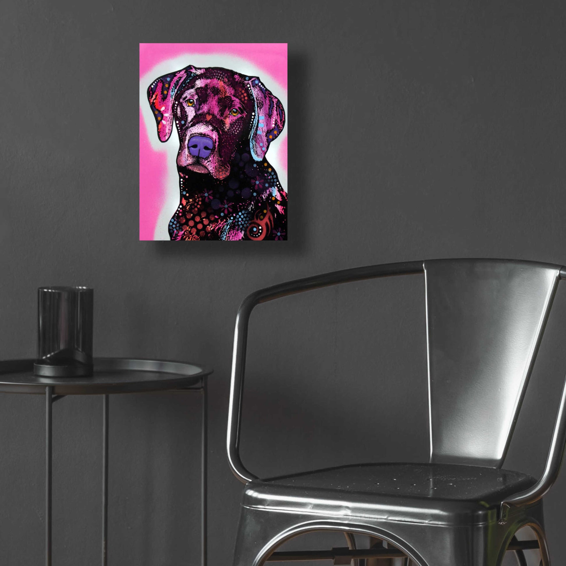 Epic Art 'Black Lab' by Dean Russo, Acrylic Glass Wall Art,12x16