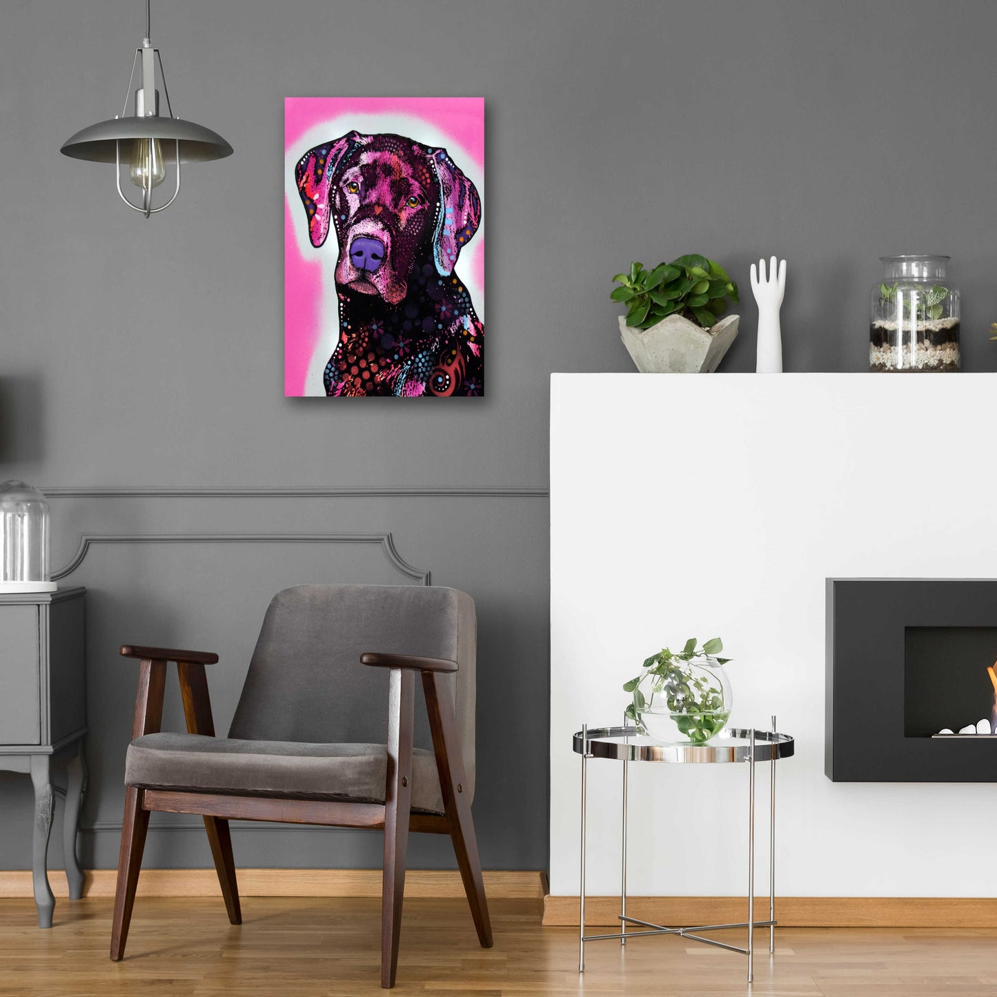 Epic Art 'Black Lab' by Dean Russo, Acrylic Glass Wall Art,16x24