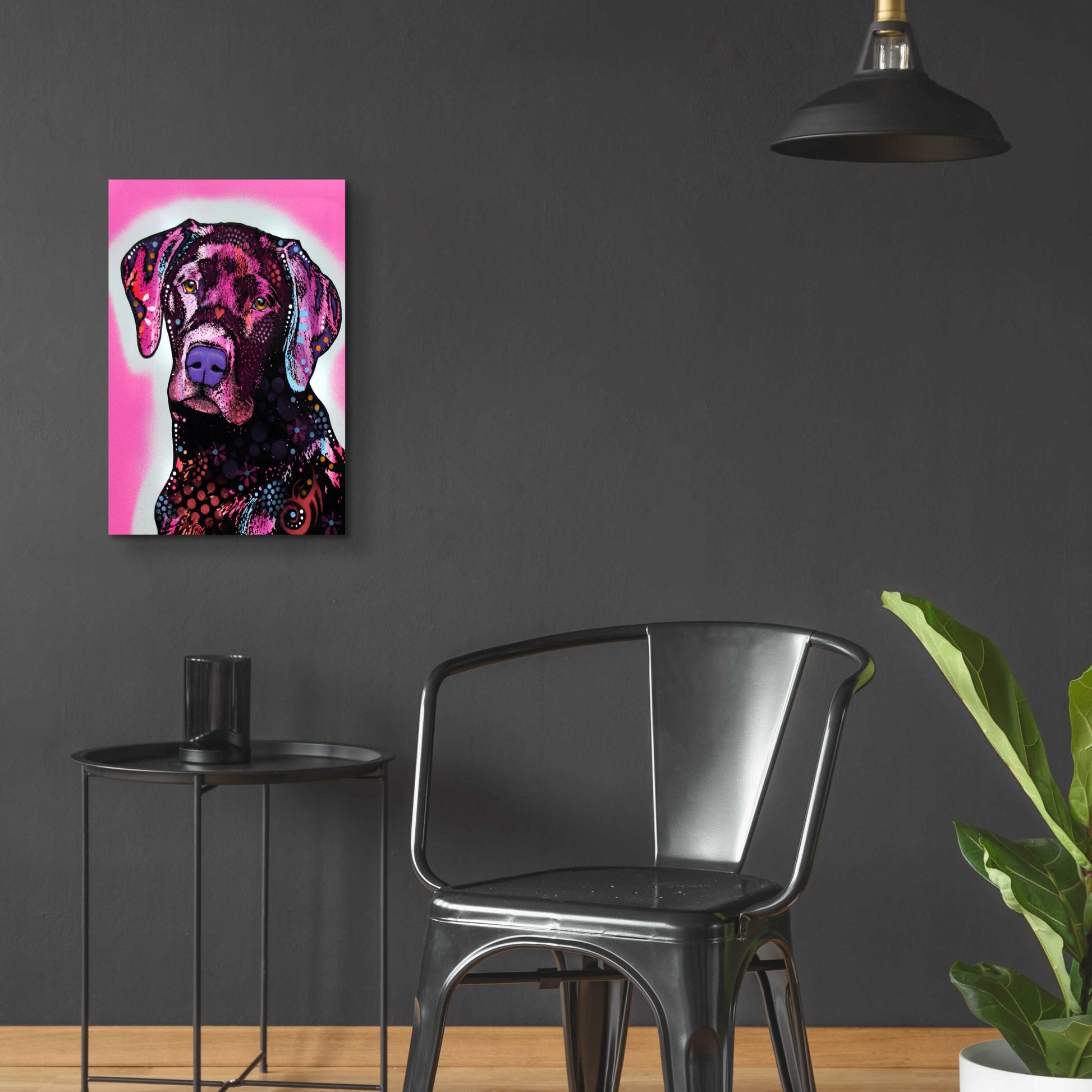 Epic Art 'Black Lab' by Dean Russo, Acrylic Glass Wall Art,16x24