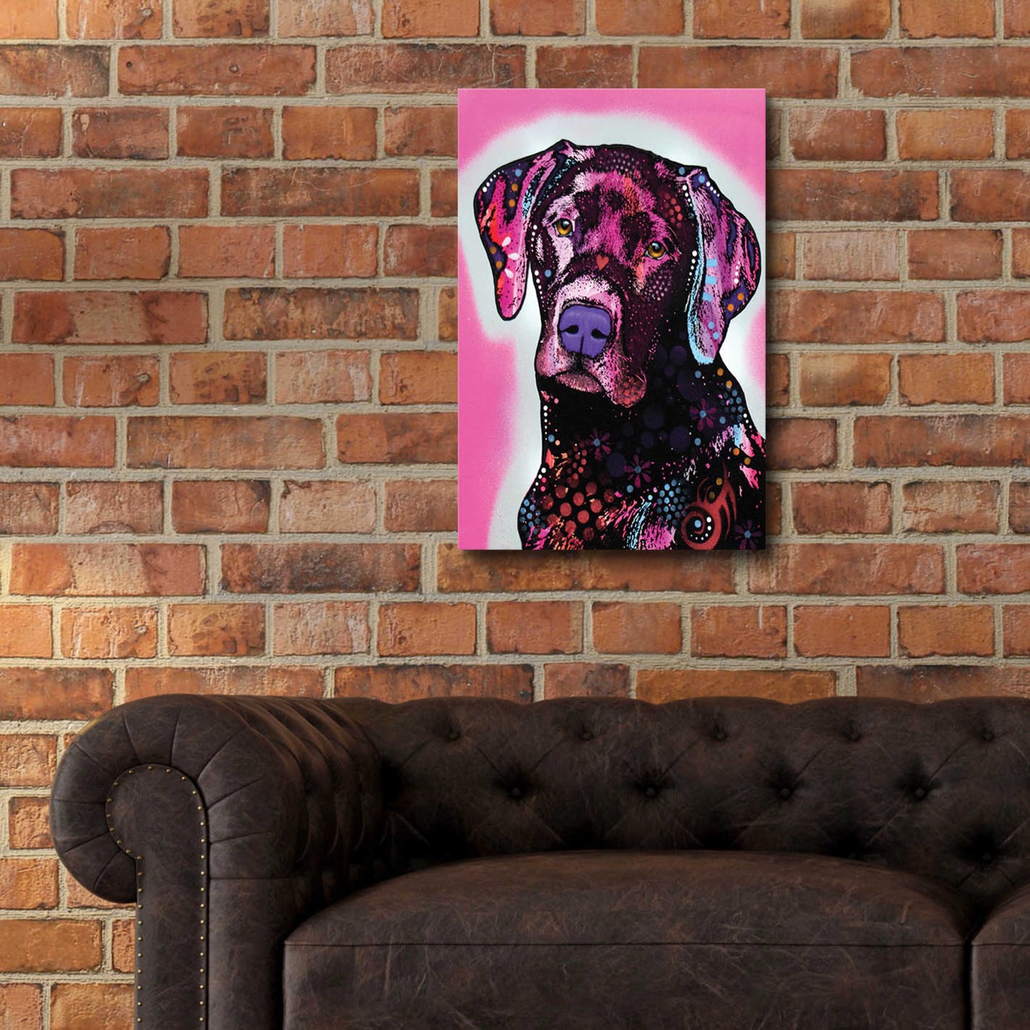 Epic Art 'Black Lab' by Dean Russo, Acrylic Glass Wall Art,16x24