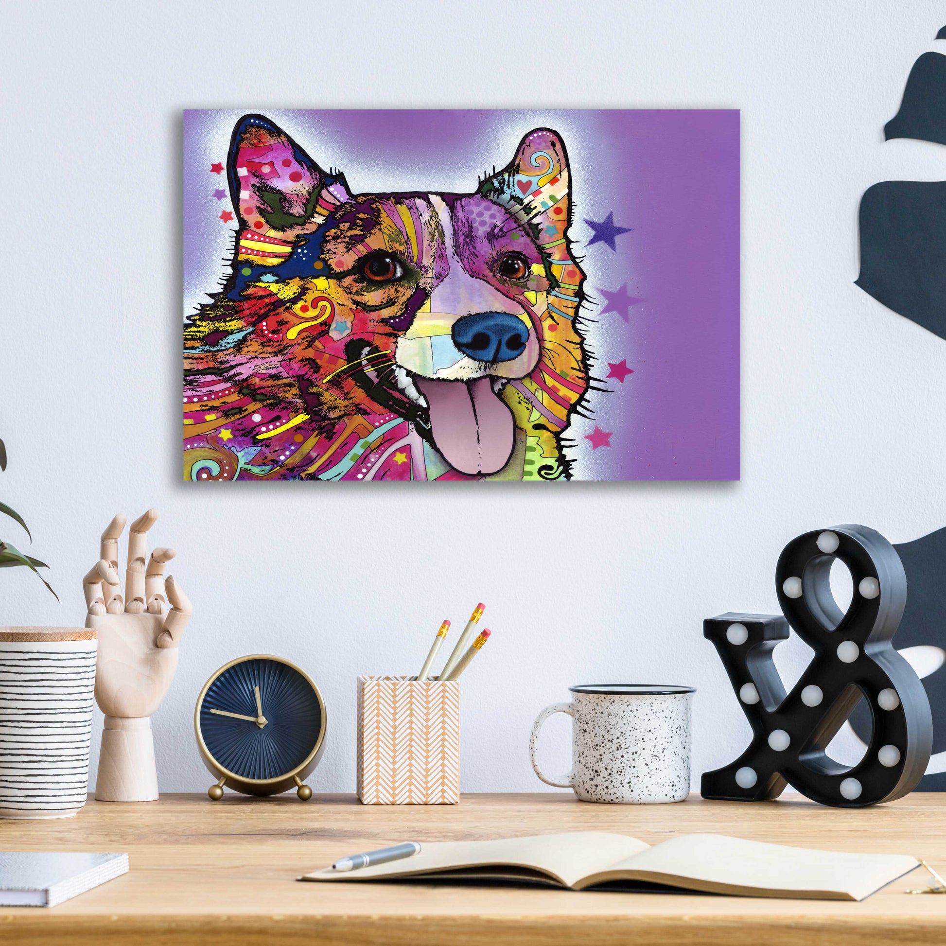 Epic Art 'Corgi' by Dean Russo, Acrylic Glass Wall Art,16x12