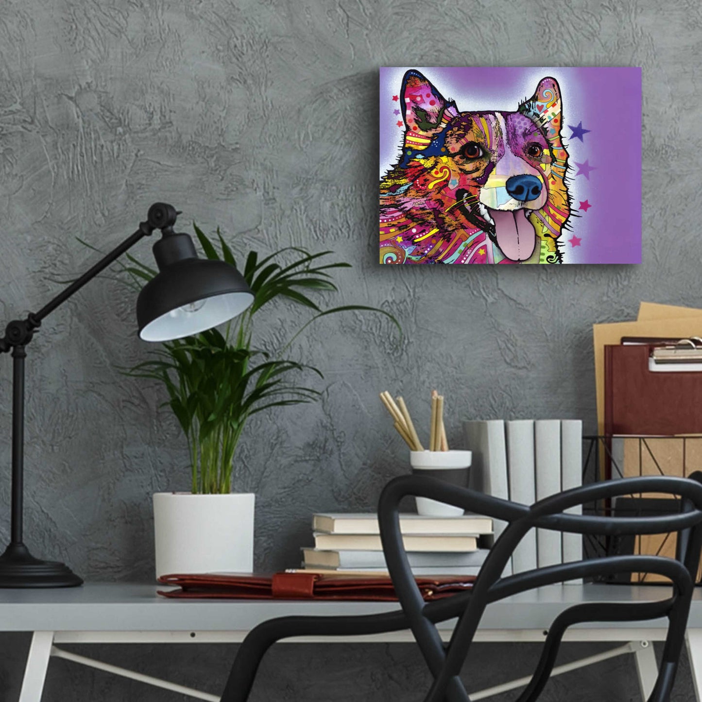 Epic Art 'Corgi' by Dean Russo, Acrylic Glass Wall Art,16x12