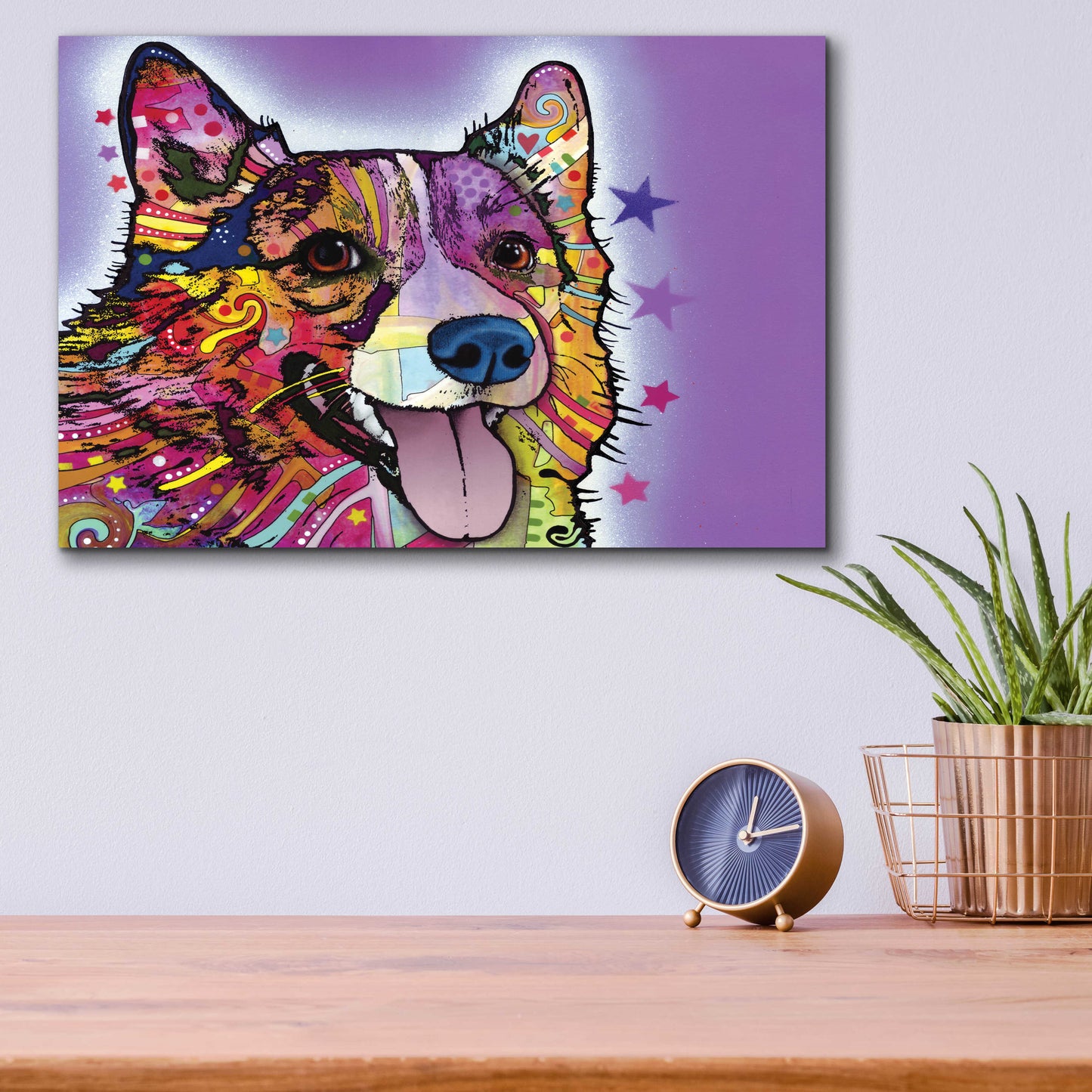 Epic Art 'Corgi' by Dean Russo, Acrylic Glass Wall Art,16x12