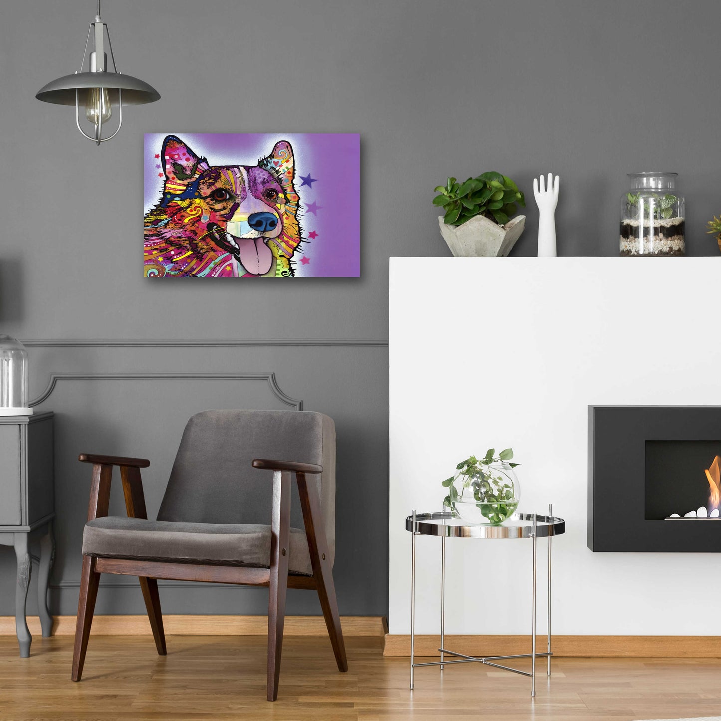 Epic Art 'Corgi' by Dean Russo, Acrylic Glass Wall Art,24x16