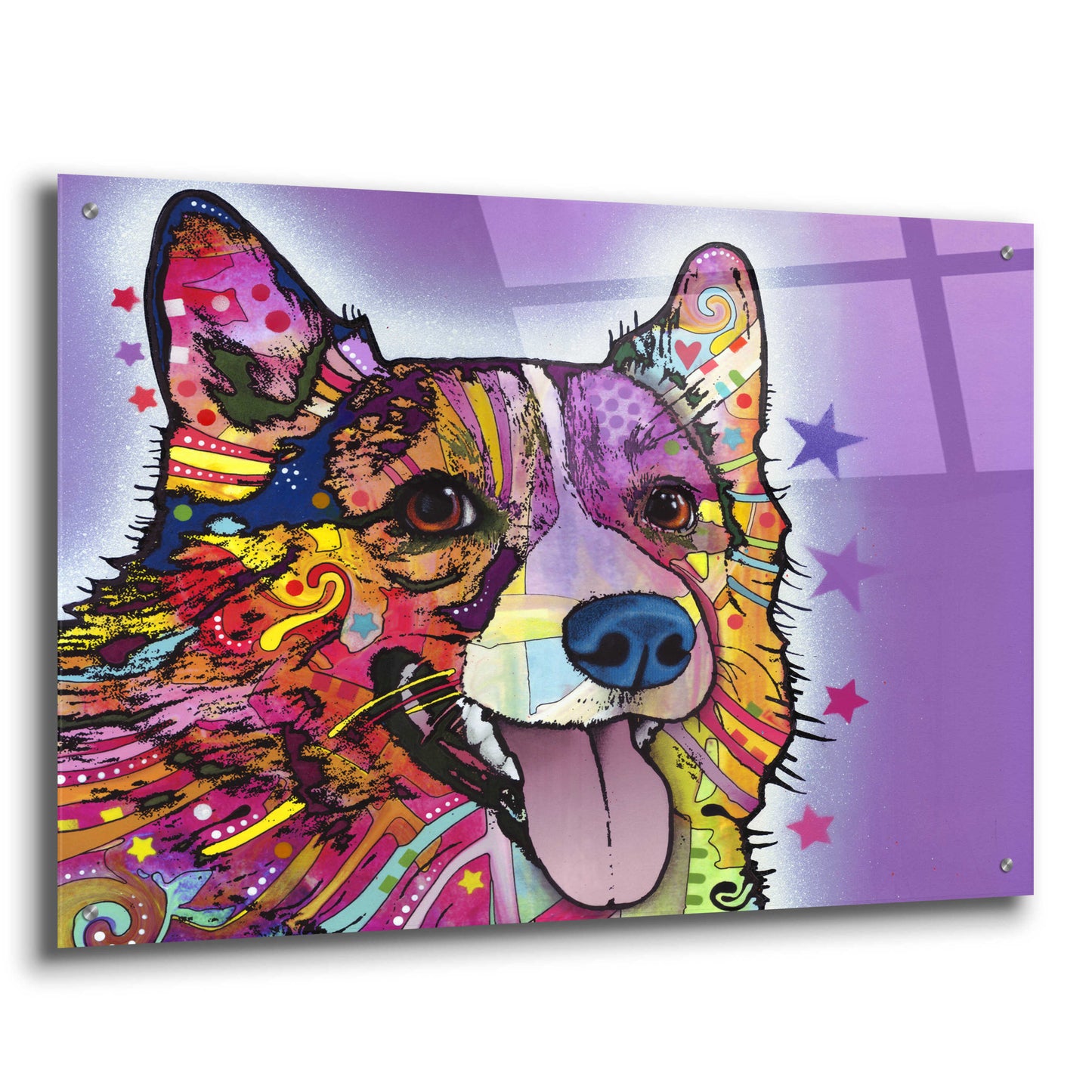 Epic Art 'Corgi' by Dean Russo, Acrylic Glass Wall Art,36x24