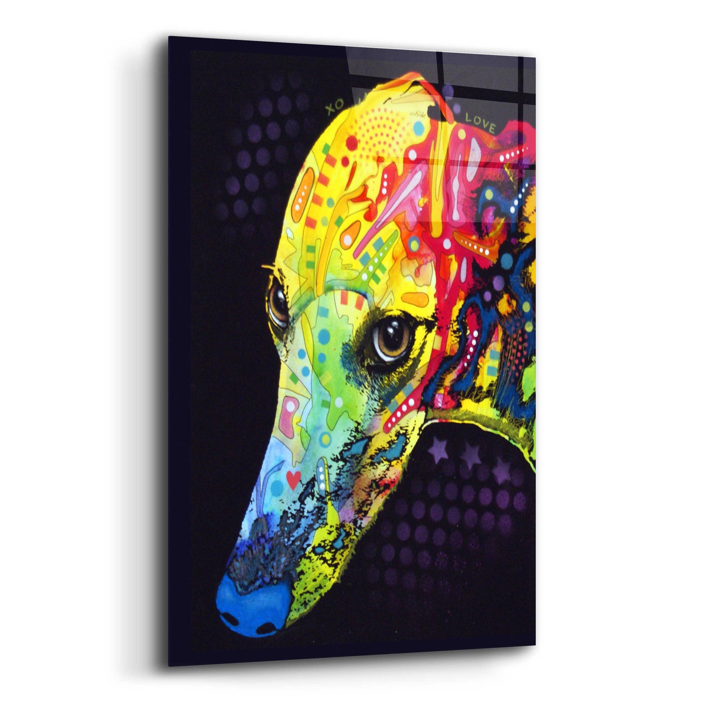 Epic Art 'Greyhound' by Dean Russo, Acrylic Glass Wall Art,12x16