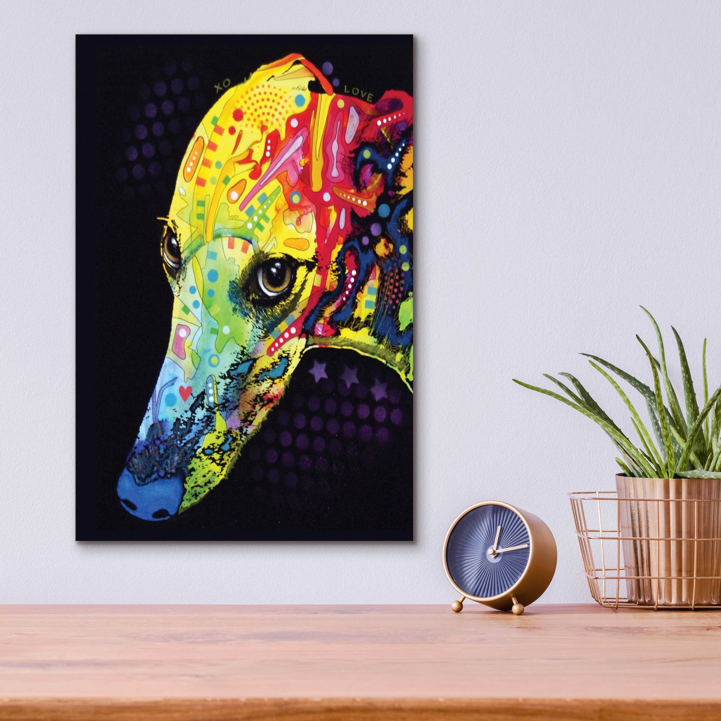 Epic Art 'Greyhound' by Dean Russo, Acrylic Glass Wall Art,12x16