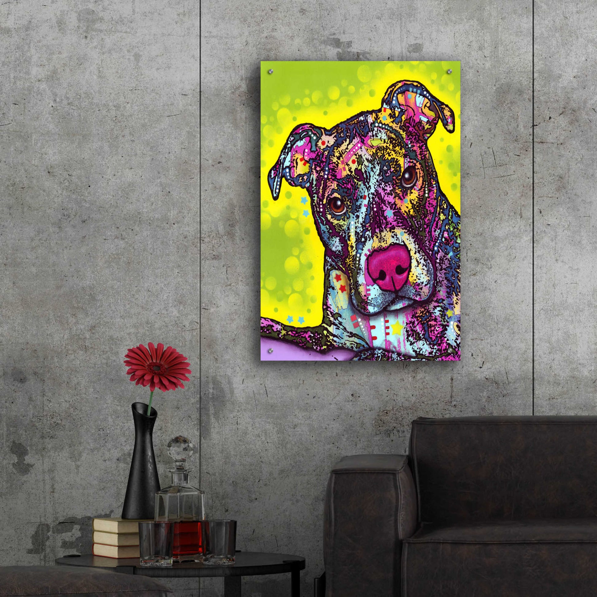 Epic Art 'Brindle' by Dean Russo, Acrylic Glass Wall Art,24x36