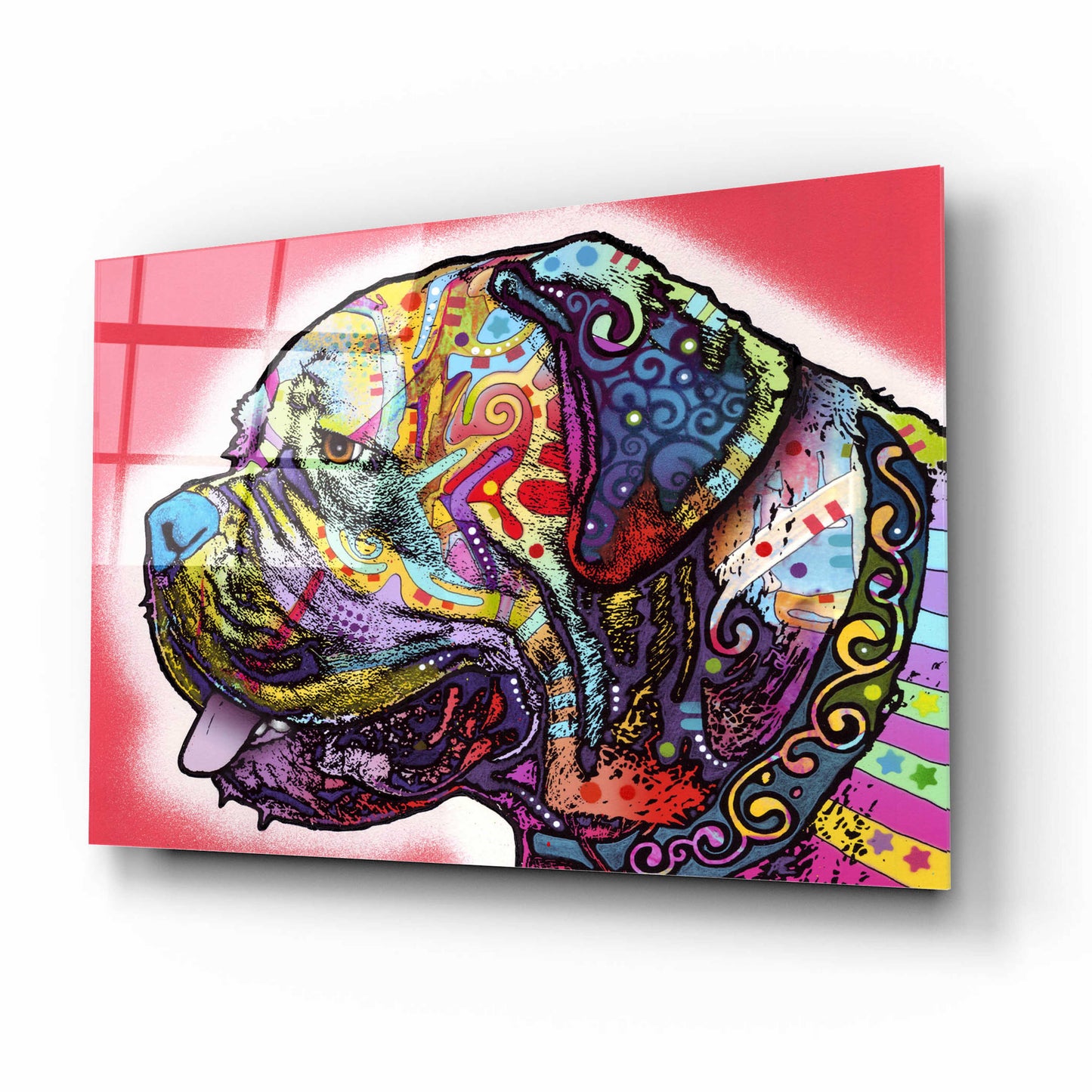 Epic Art 'Profile Mastiff' by Dean Russo, Acrylic Glass Wall Art,16x12