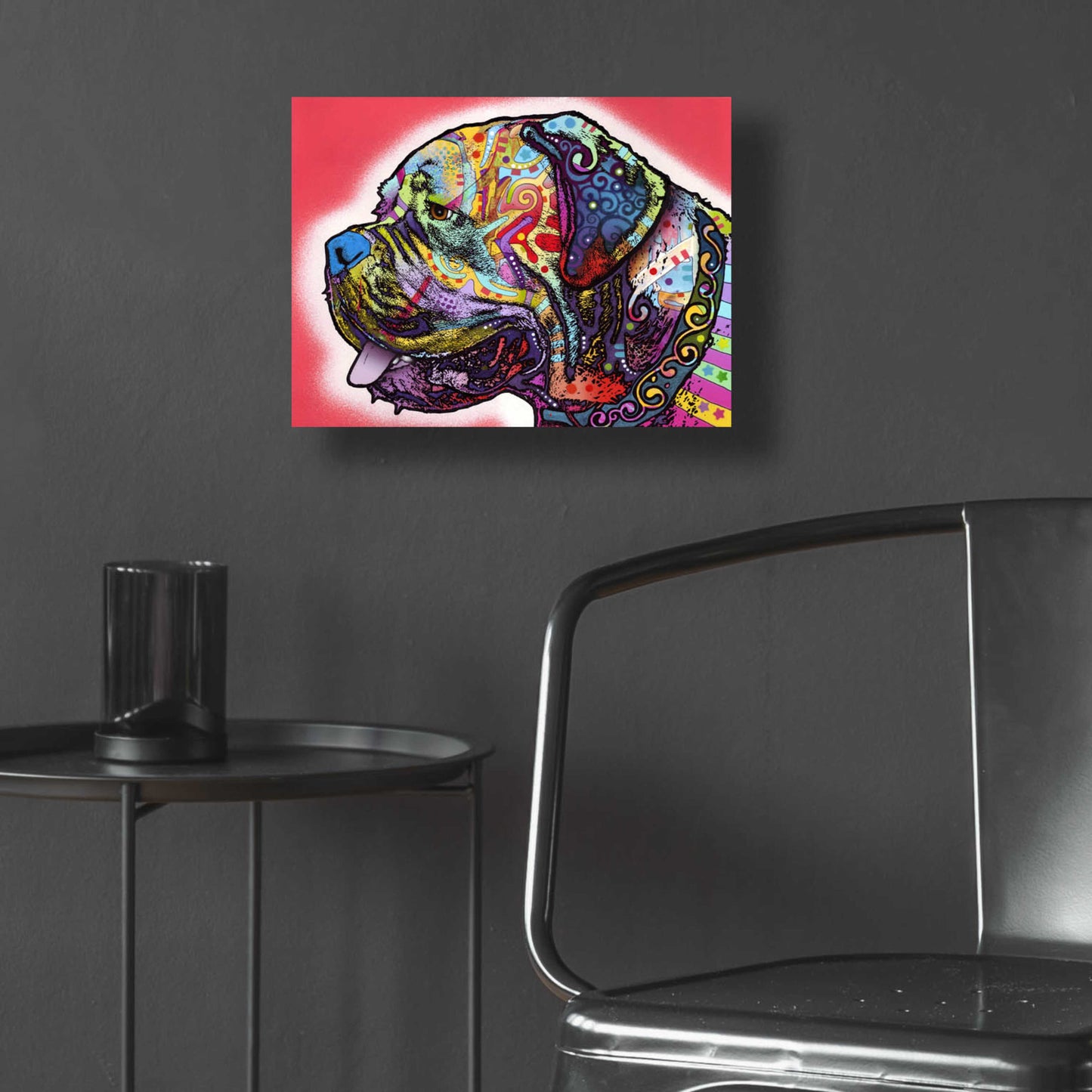 Epic Art 'Profile Mastiff' by Dean Russo, Acrylic Glass Wall Art,16x12