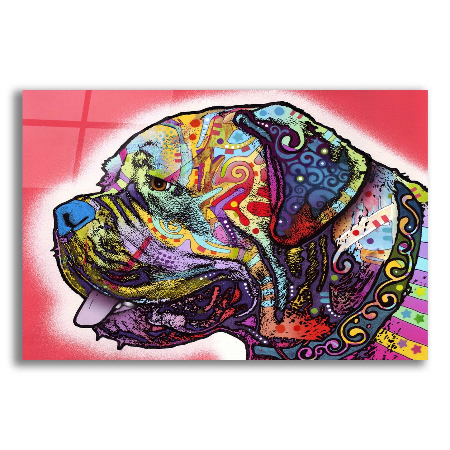 Epic Art 'Profile Mastiff' by Dean Russo, Acrylic Glass Wall Art,16x12