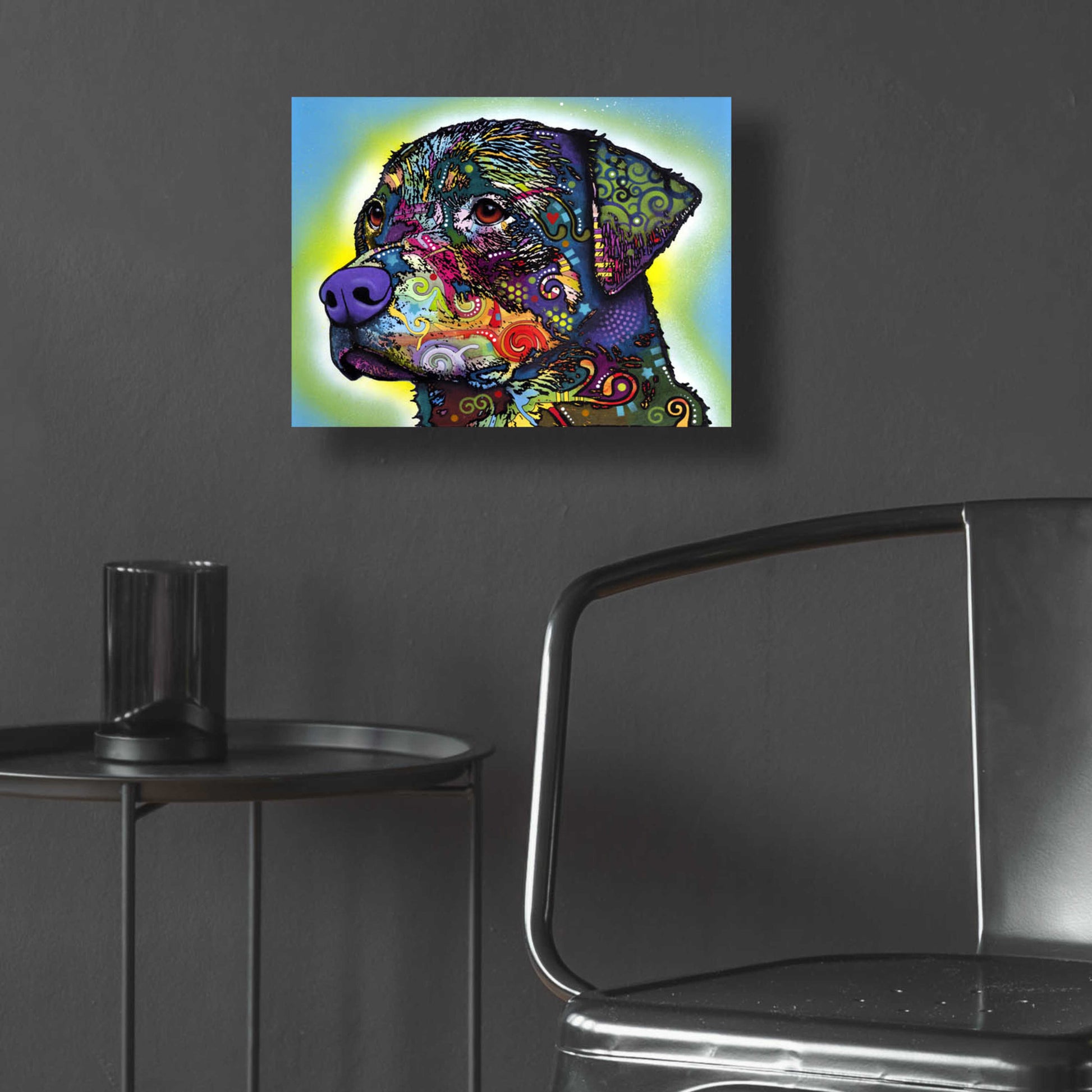 Epic Art 'The Rottweiler' by Dean Russo, Acrylic Glass Wall Art,16x12