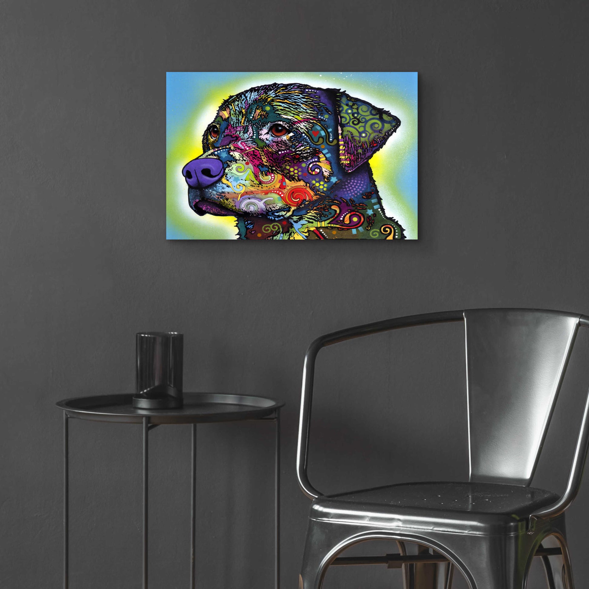 Epic Art 'The Rottweiler' by Dean Russo, Acrylic Glass Wall Art,24x16