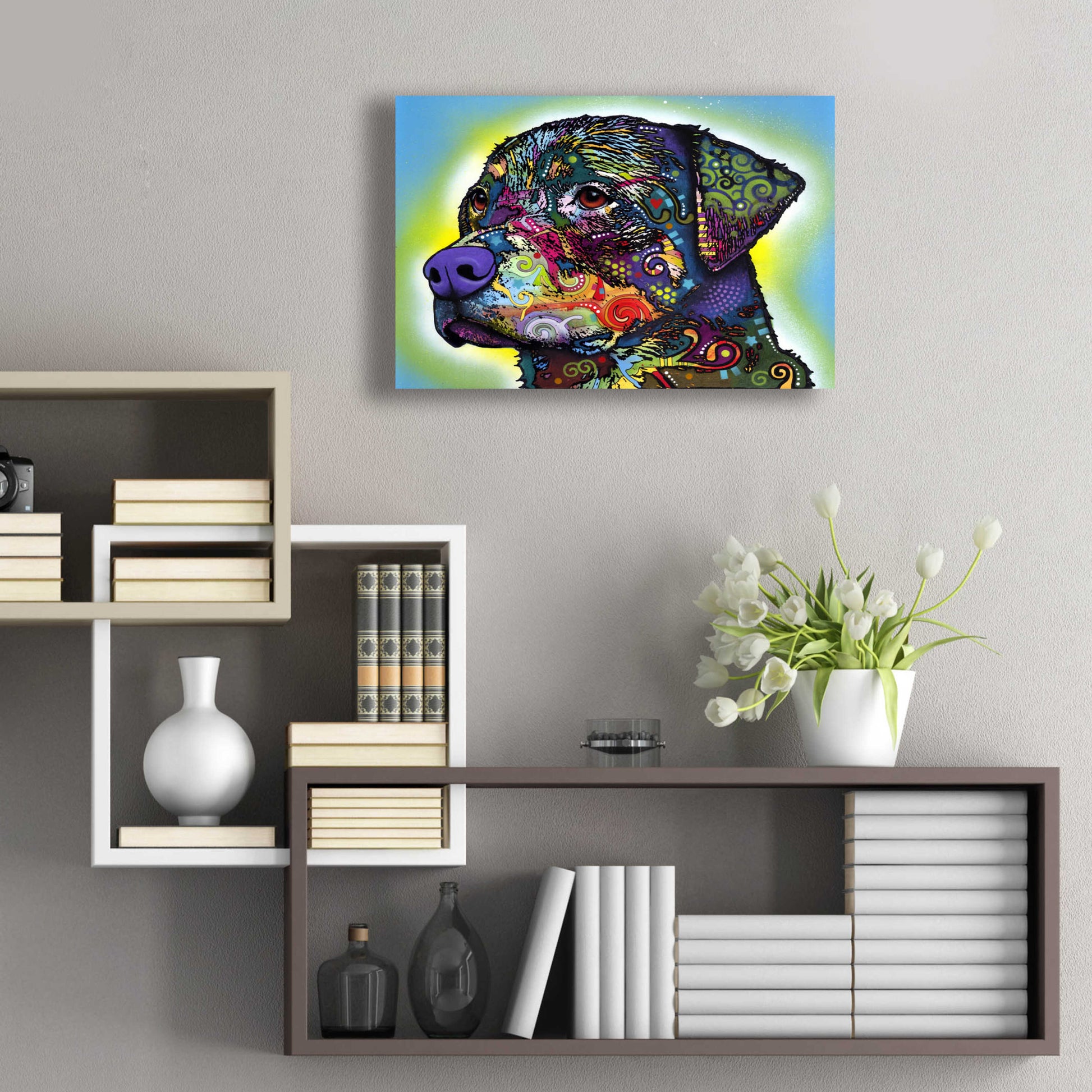 Epic Art 'The Rottweiler' by Dean Russo, Acrylic Glass Wall Art,24x16