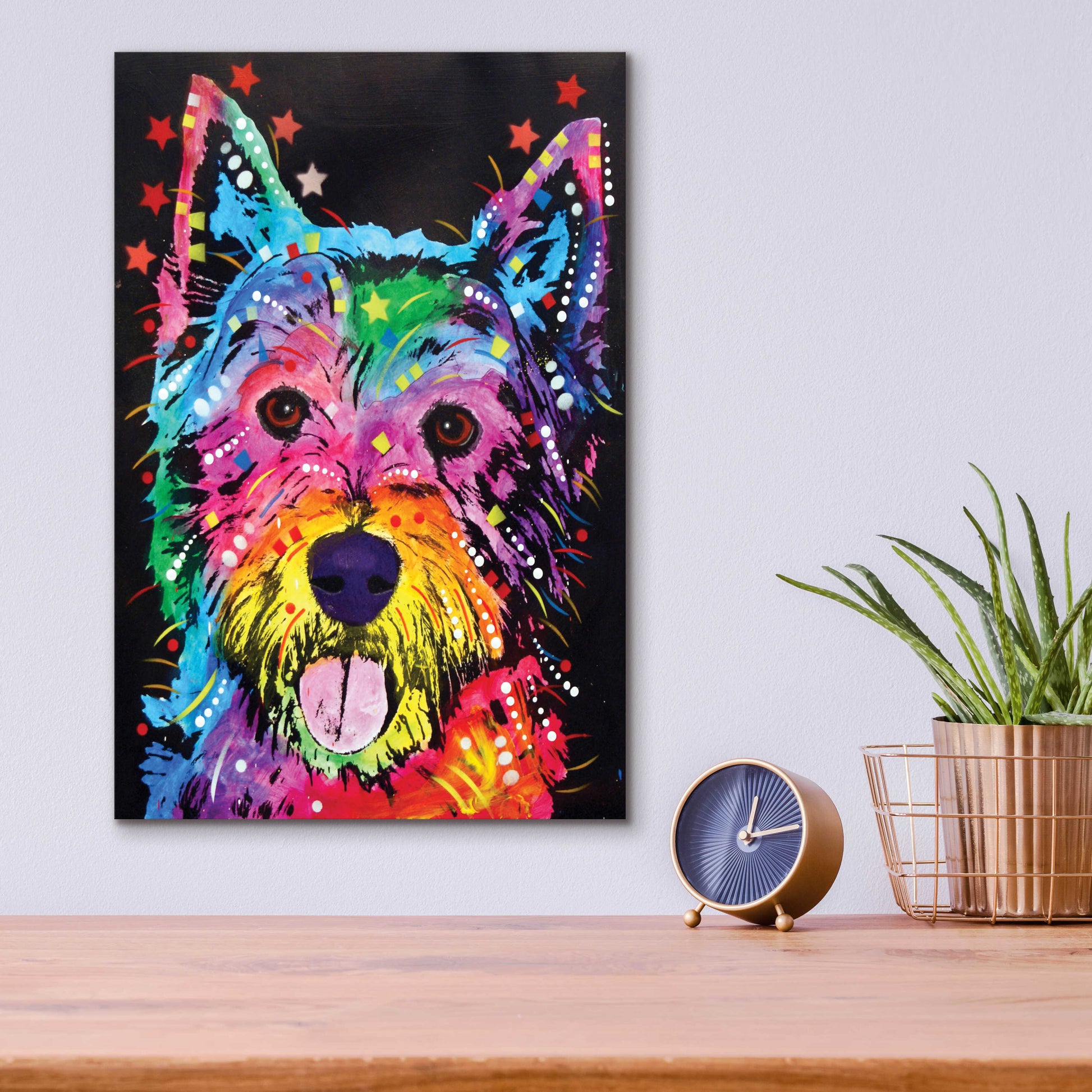 Epic Art 'Westie' by Dean Russo, Acrylic Glass Wall Art,12x16