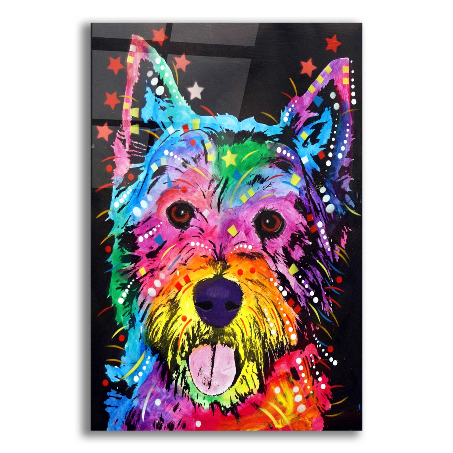 Epic Art 'Westie' by Dean Russo, Acrylic Glass Wall Art,12x16