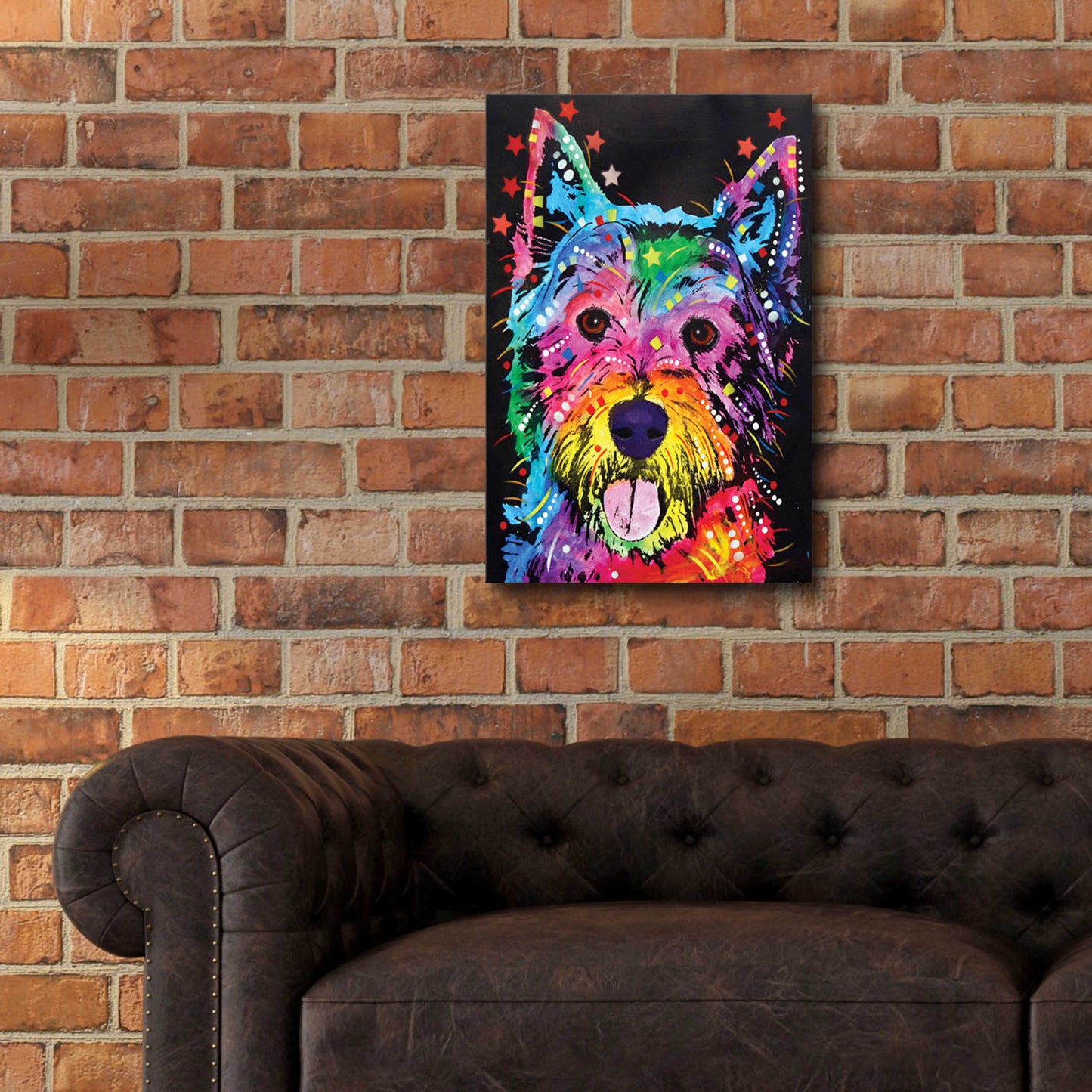 Epic Art 'Westie' by Dean Russo, Acrylic Glass Wall Art,16x24