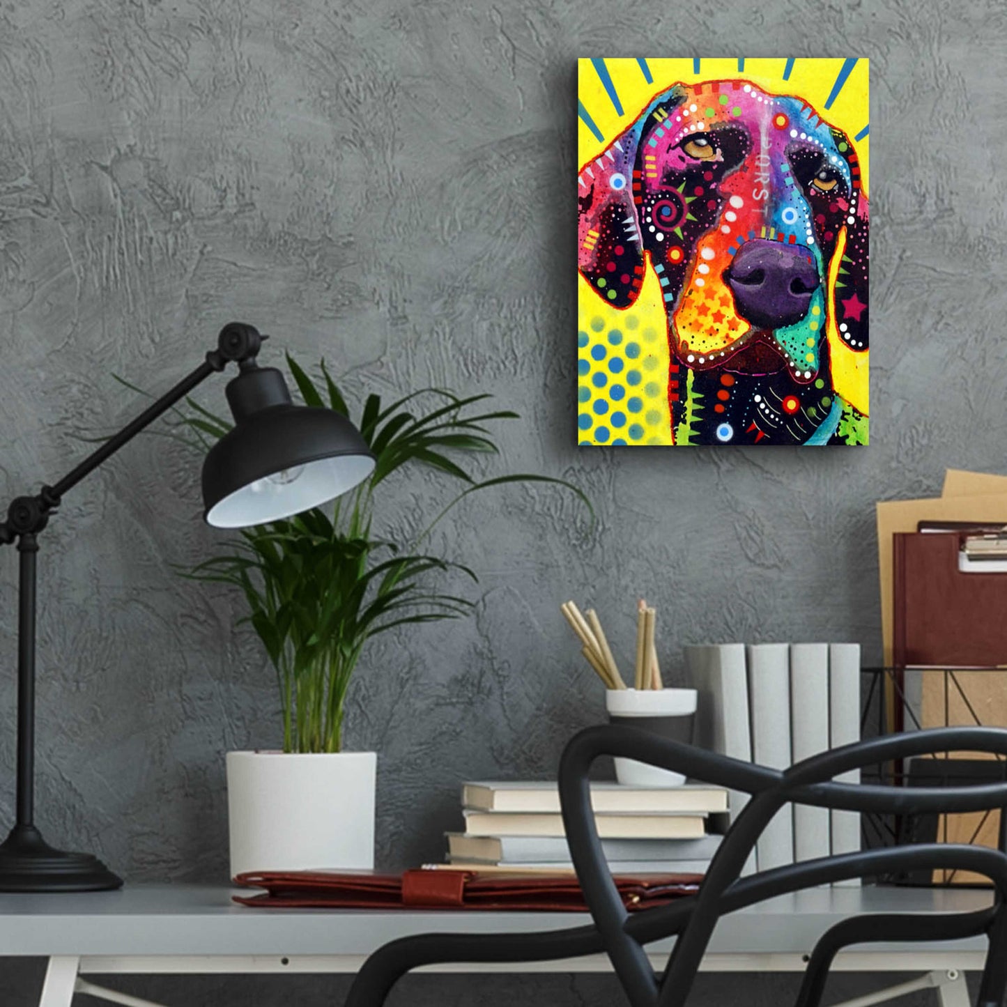 Epic Art 'German Short Hair Pointer' by Dean Russo, Acrylic Glass Wall Art,12x16