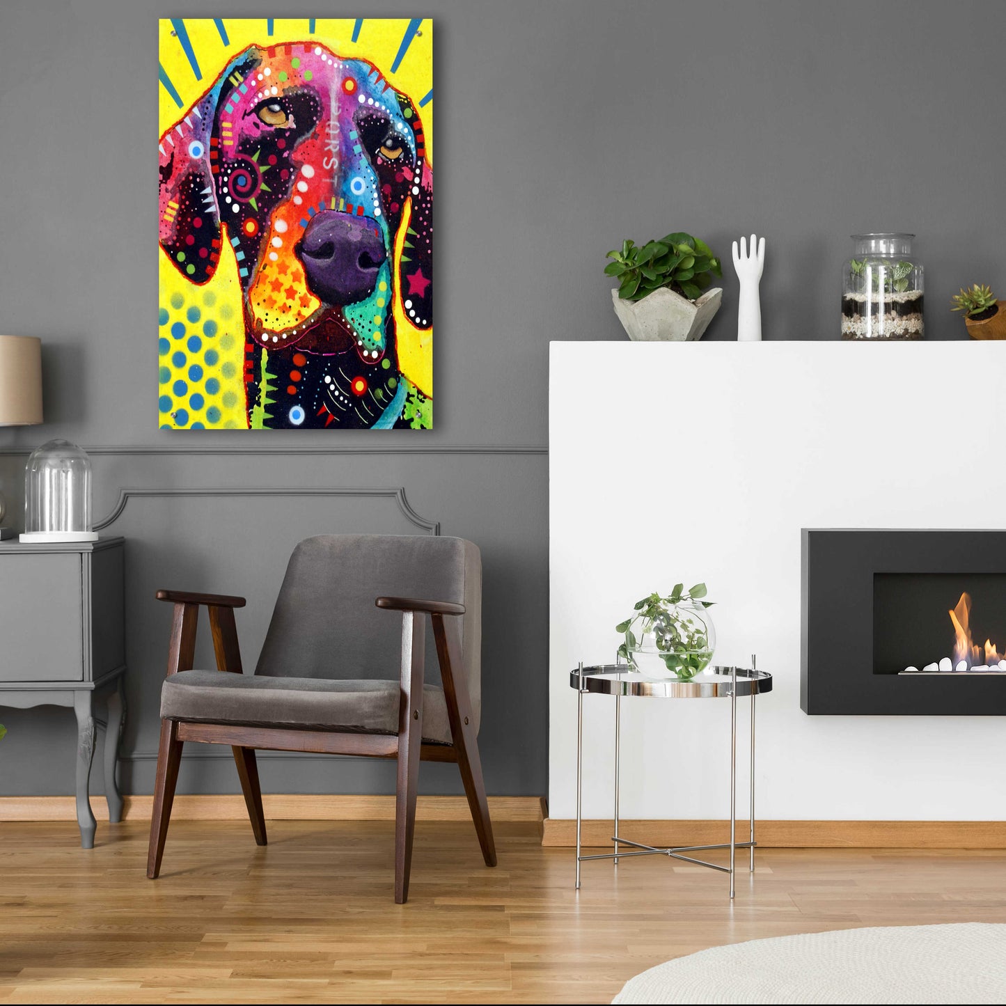 Epic Art 'German Short Hair Pointer' by Dean Russo, Acrylic Glass Wall Art,24x36