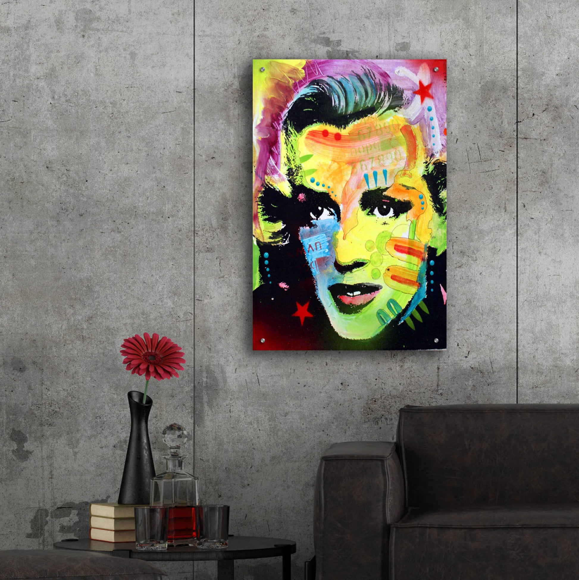 Epic Art 'Marilyn Monroe I' by Dean Russo, Acrylic Glass Wall Art,24x36