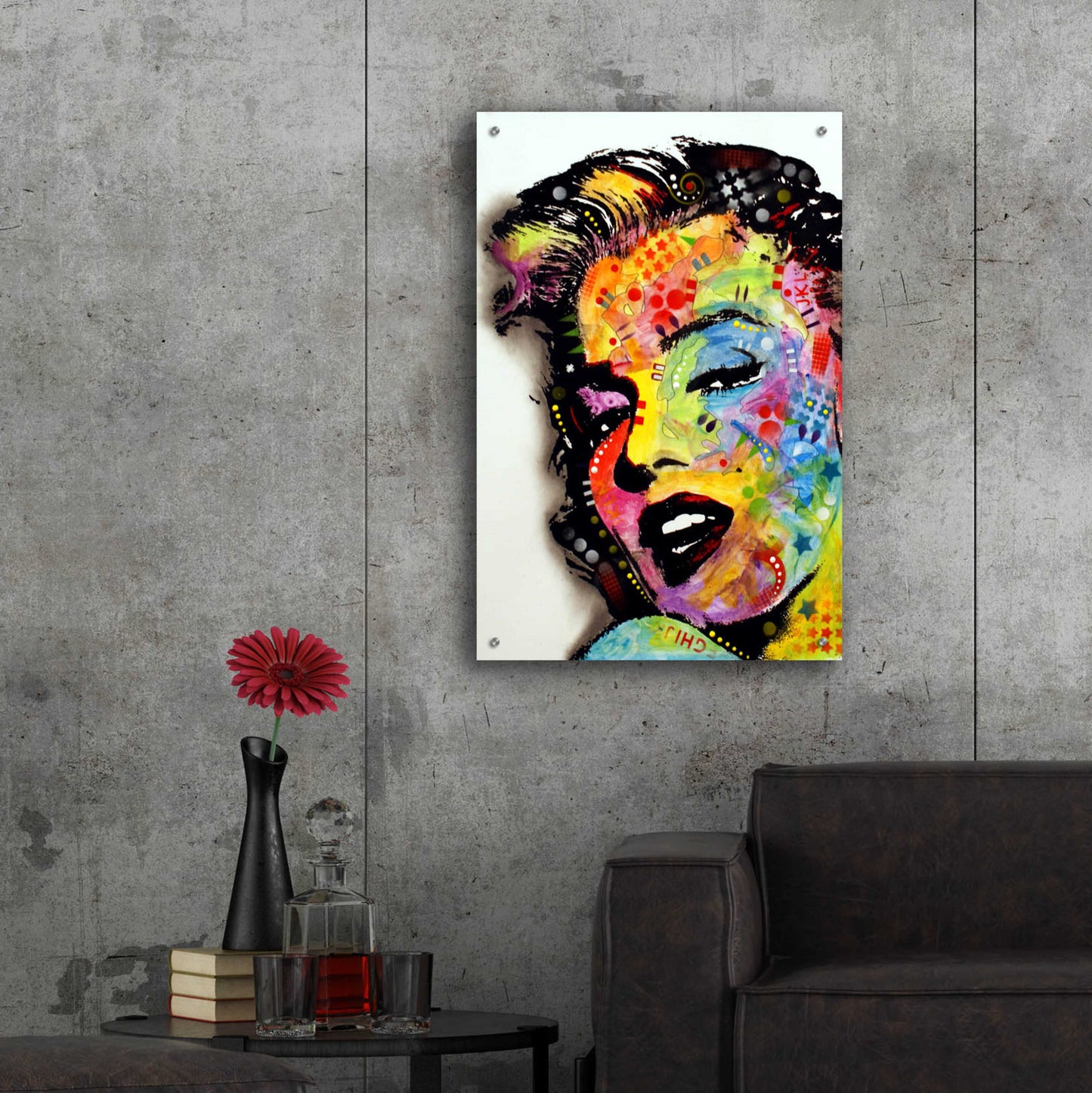 Epic Art 'Marilyn Monroe Ii' by Dean Russo, Acrylic Glass Wall Art,24x36