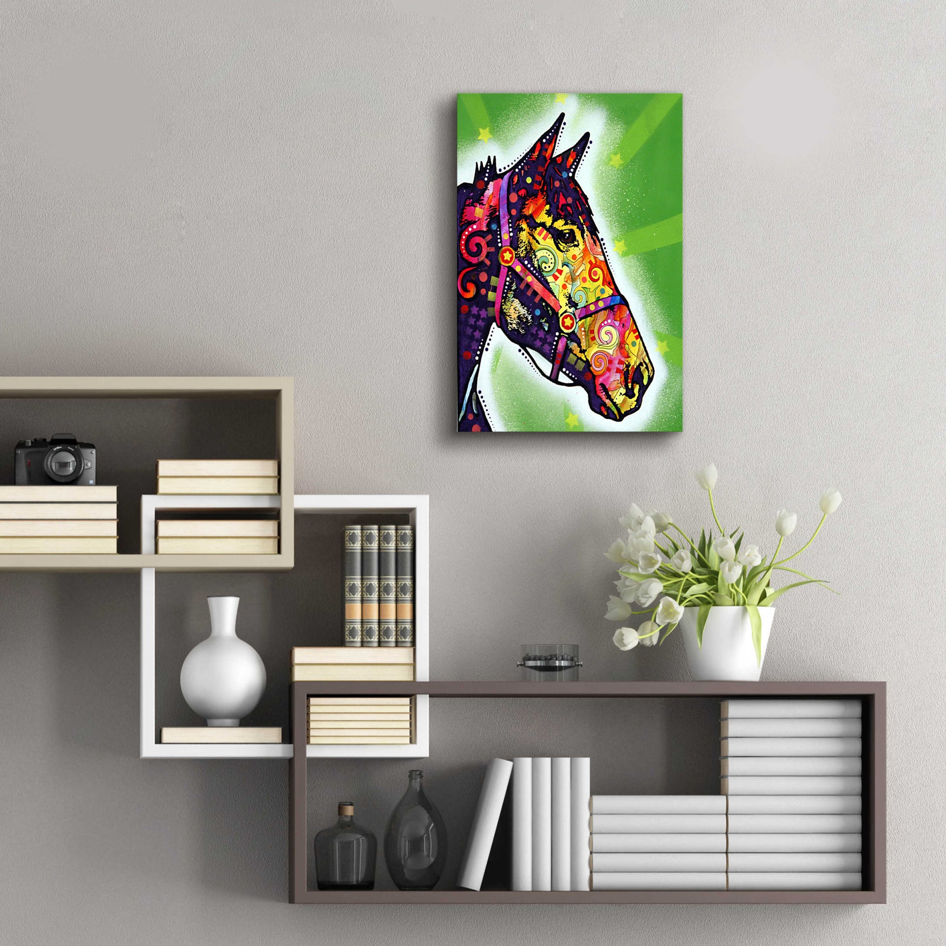 Epic Art 'Horse 2' by Dean Russo, Acrylic Glass Wall Art,16x24