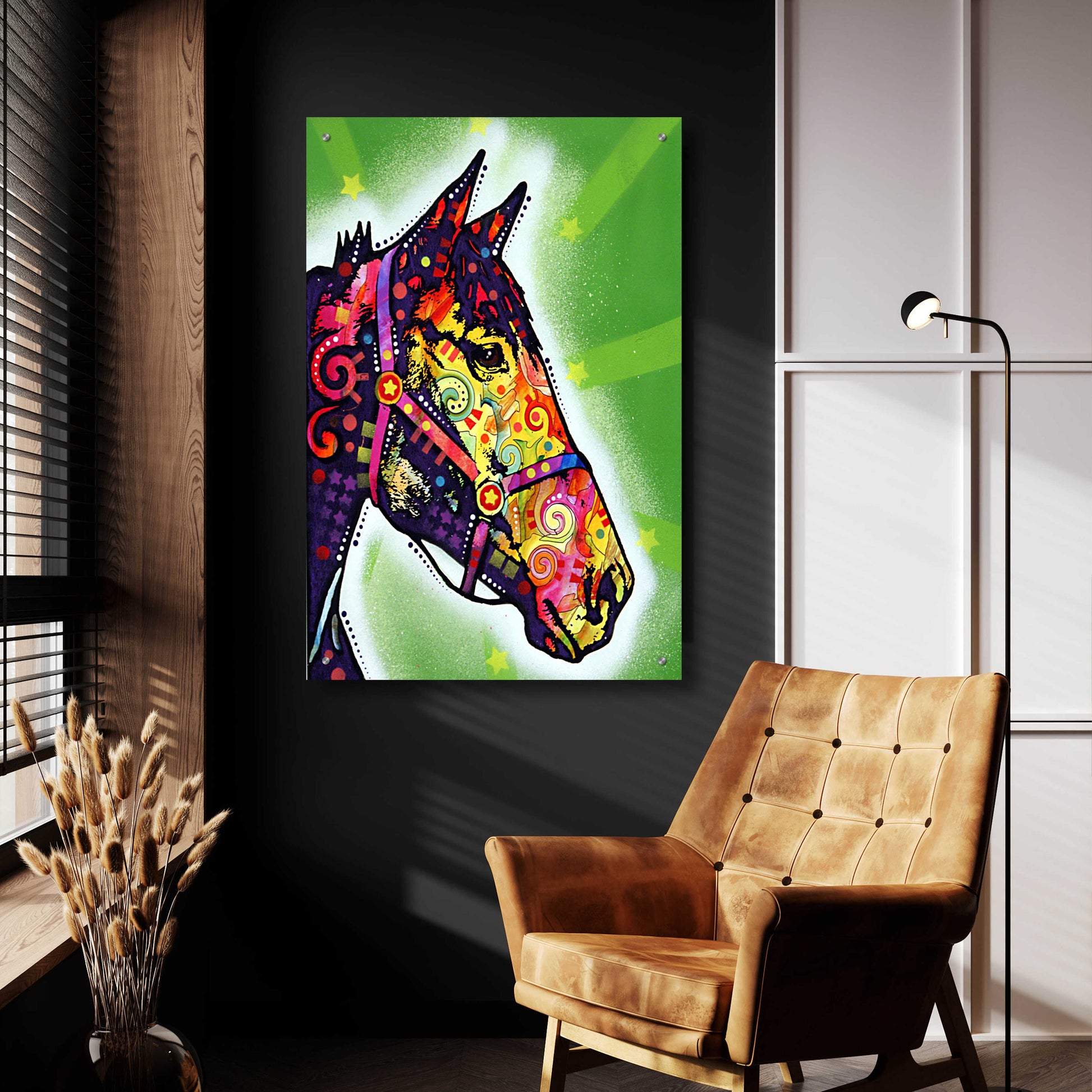 Epic Art 'Horse 2' by Dean Russo, Acrylic Glass Wall Art,24x36