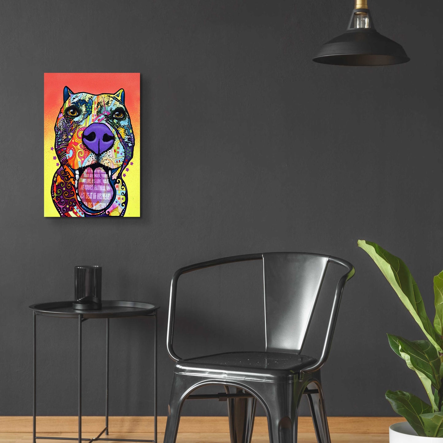 Epic Art 'Bark Don't Bite' by Dean Russo, Acrylic Glass Wall Art,16x24