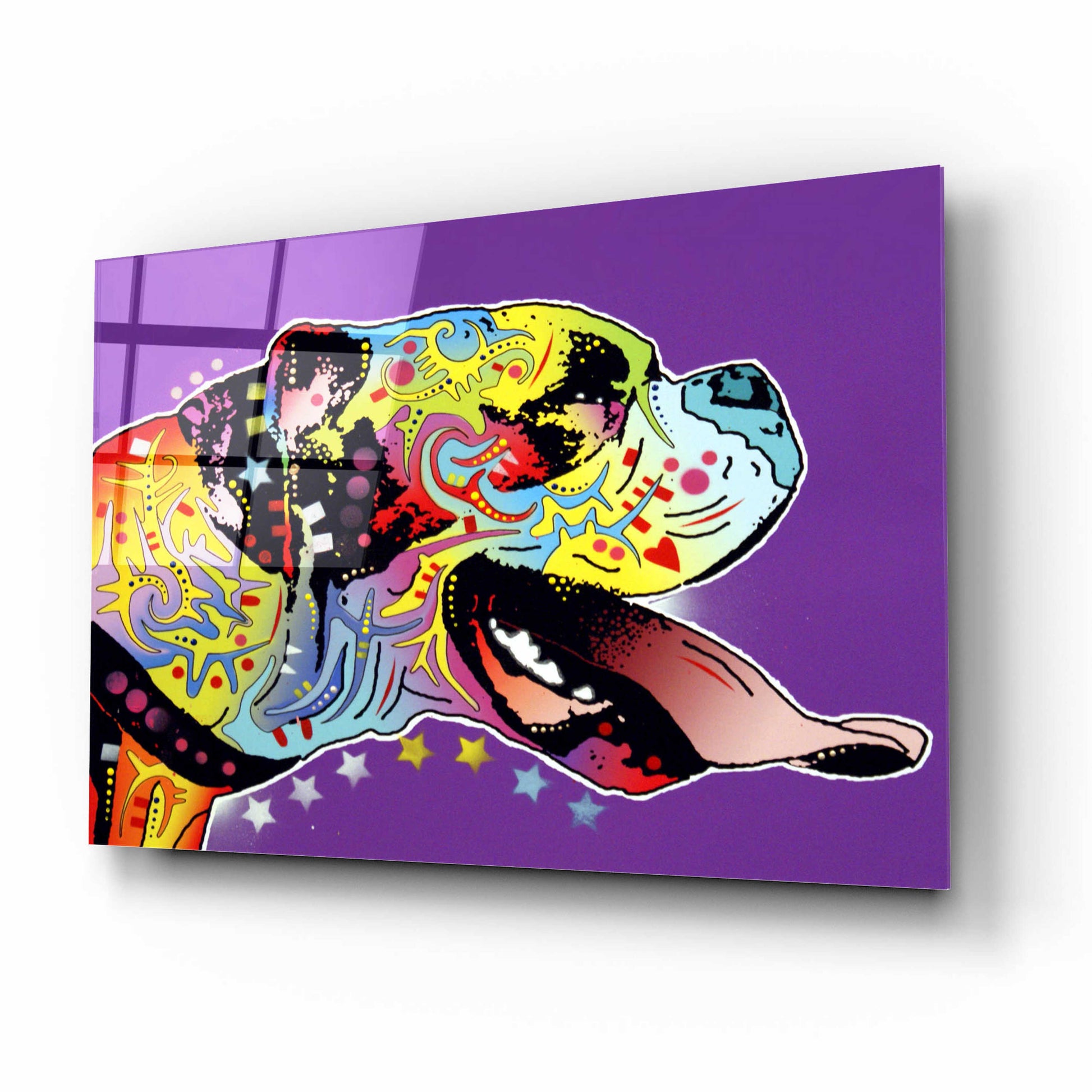 Epic Art 'Happy Boxer' by Dean Russo, Acrylic Glass Wall Art,16x12