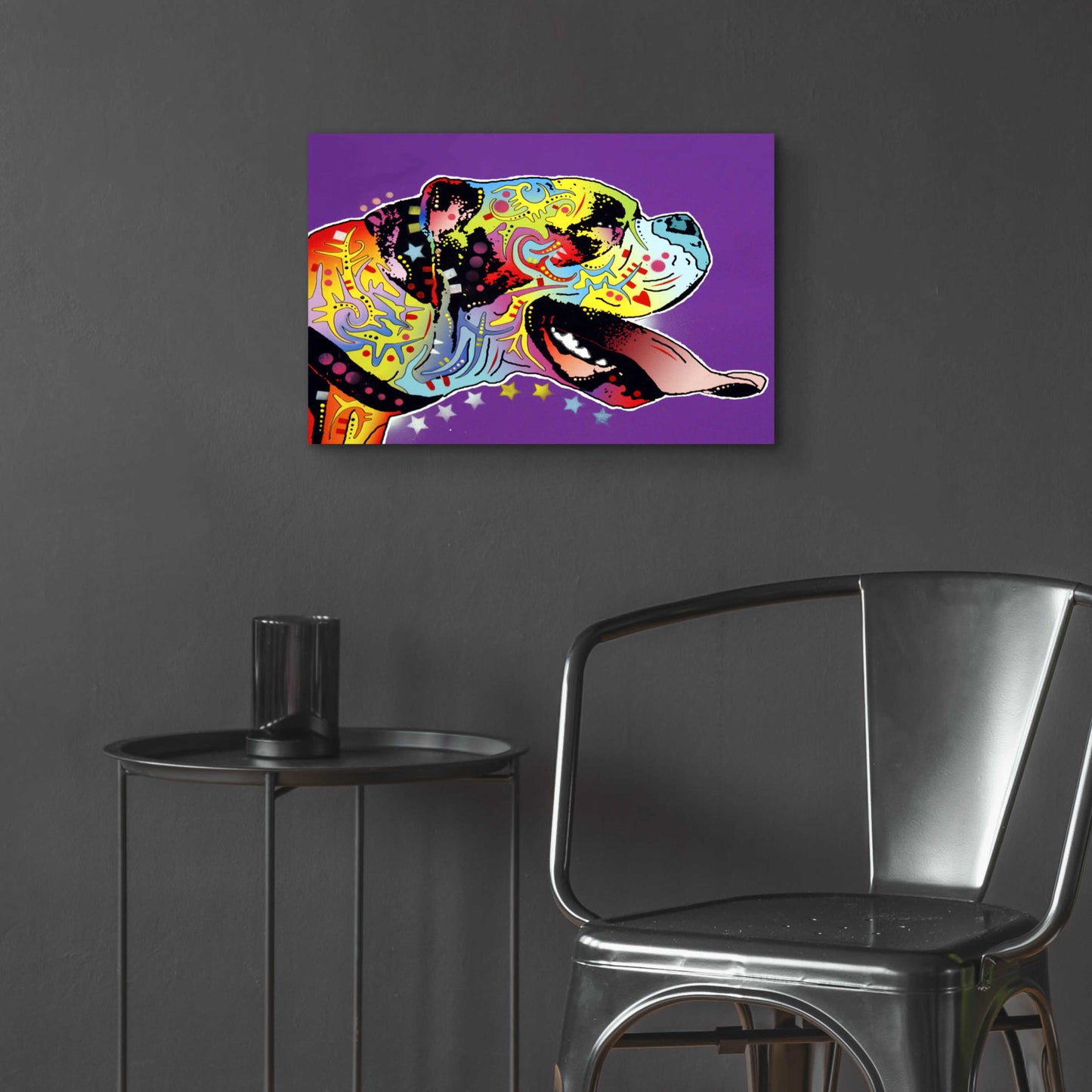 Epic Art 'Happy Boxer' by Dean Russo, Acrylic Glass Wall Art,24x16