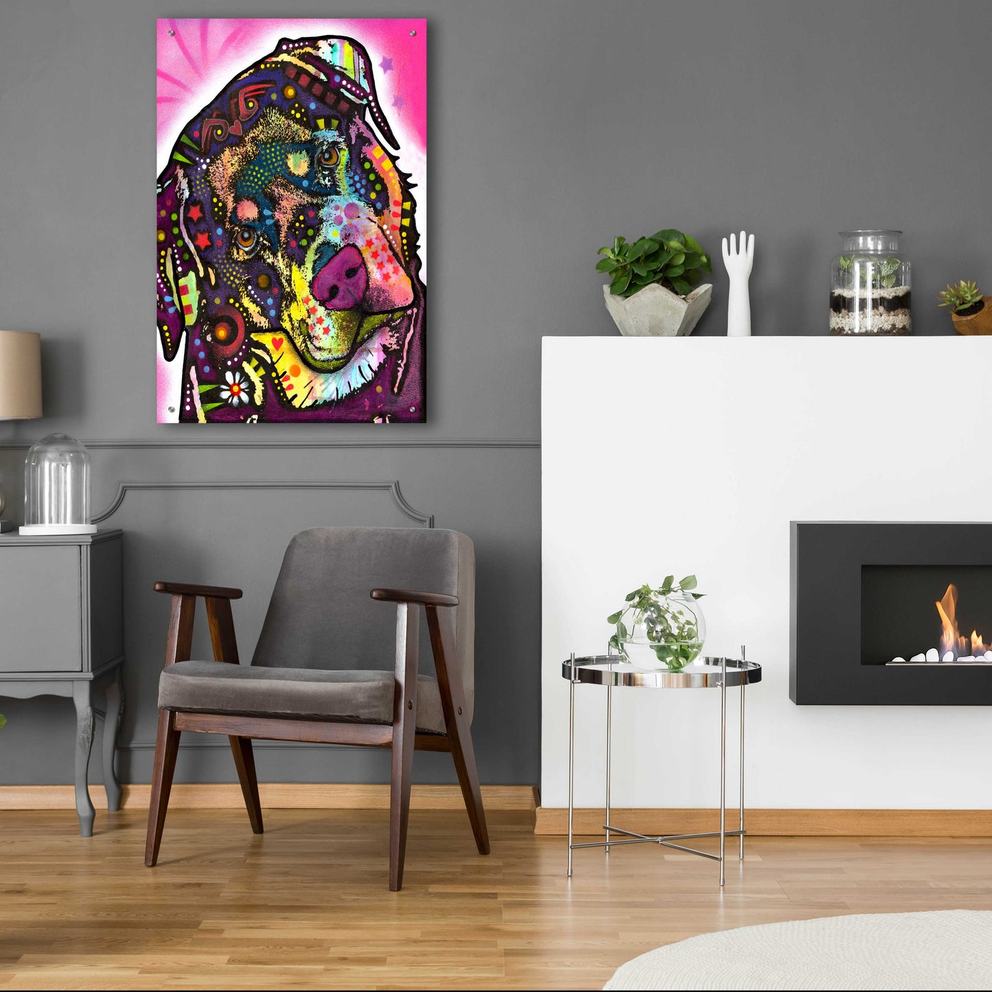 Epic Art 'Rottie' by Dean Russo, Acrylic Glass Wall Art,24x36