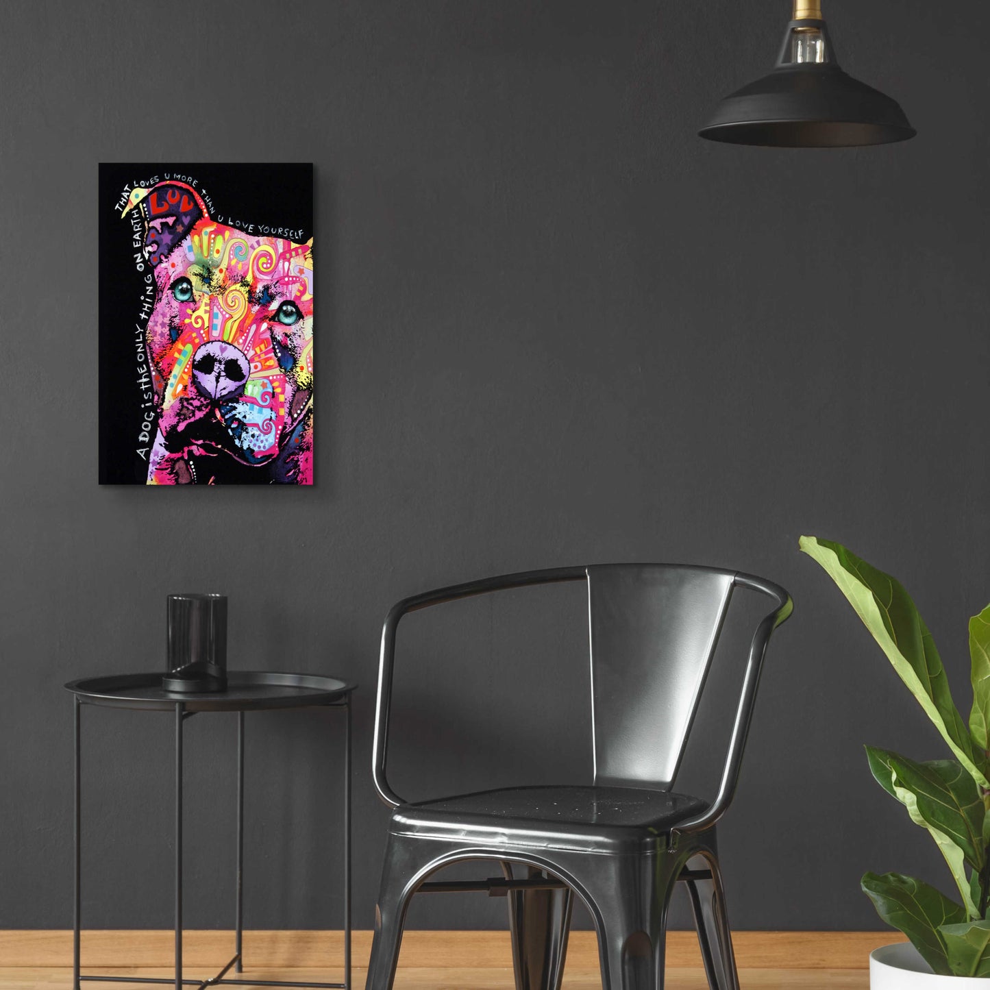 Epic Art 'Thoughtful Pit Bull' by Dean Russo, Acrylic Glass Wall Art,16x24