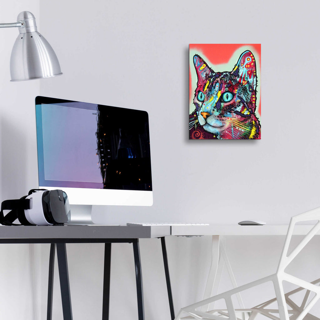 Epic Art 'Curious Cat' by Dean Russo, Acrylic Glass Wall Art,12x16