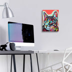 Epic Art 'Curious Cat' by Dean Russo, Acrylic Glass Wall Art,12x16