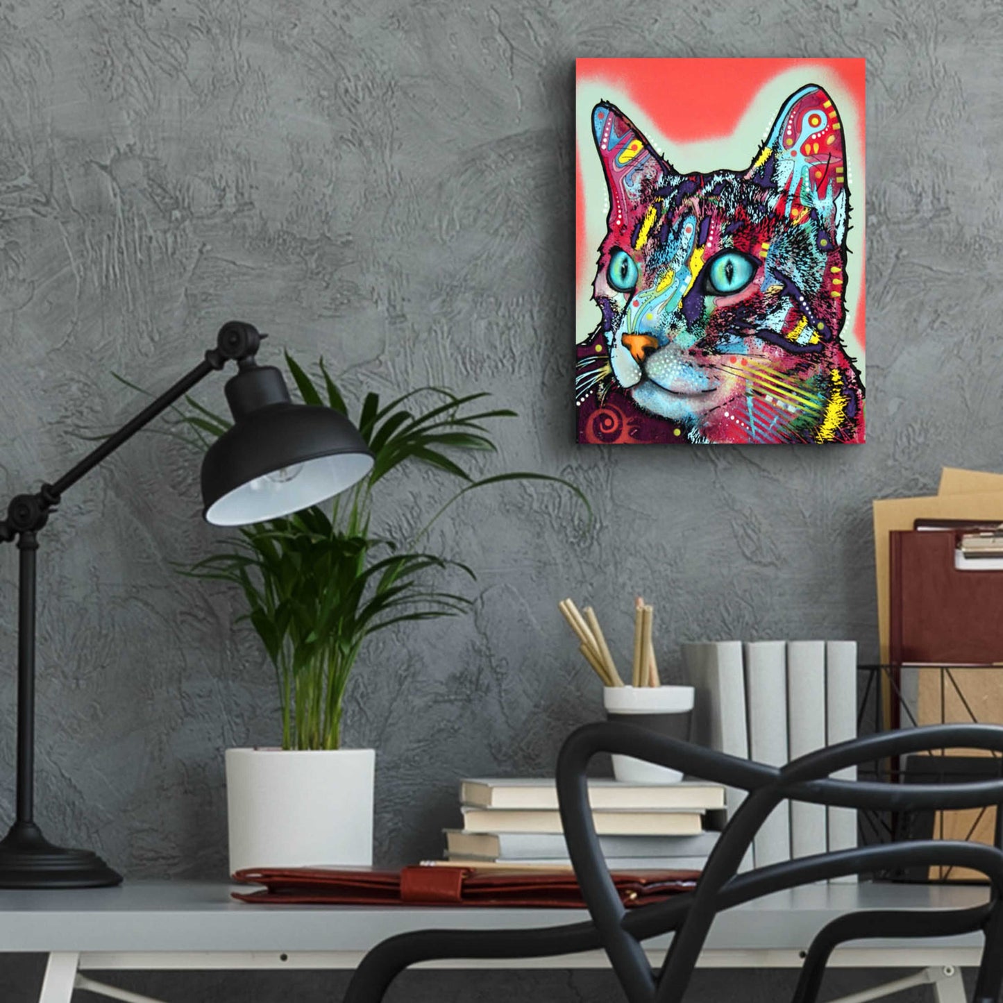 Epic Art 'Curious Cat' by Dean Russo, Acrylic Glass Wall Art,12x16