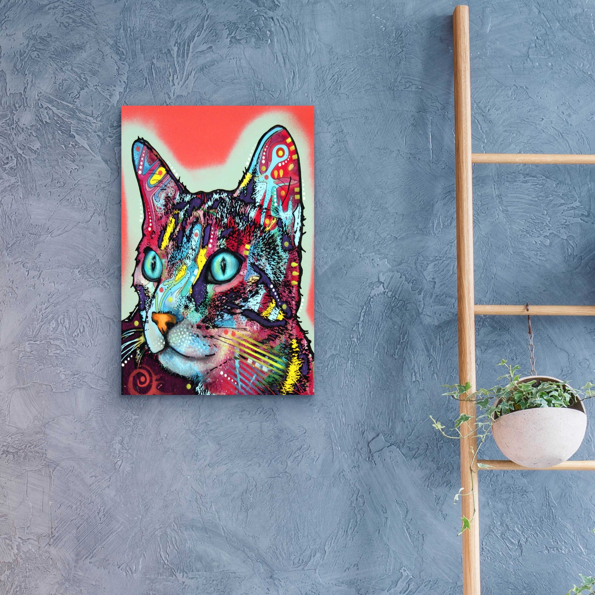 Epic Art 'Curious Cat' by Dean Russo, Acrylic Glass Wall Art,16x24