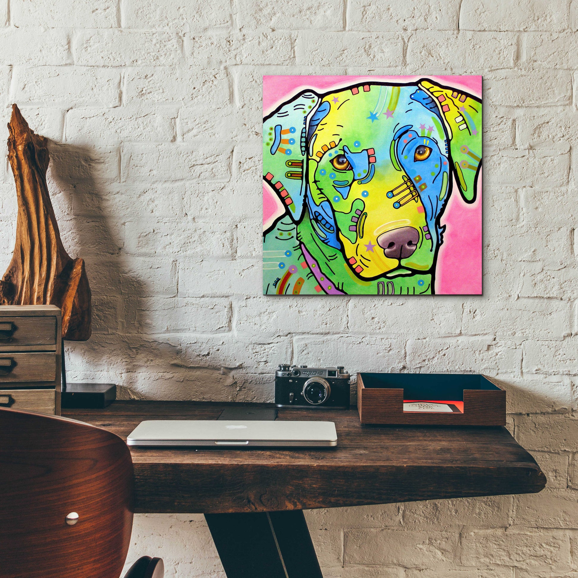 Epic Art 'Labrador' by Dean Russo, Acrylic Glass Wall Art,12x12