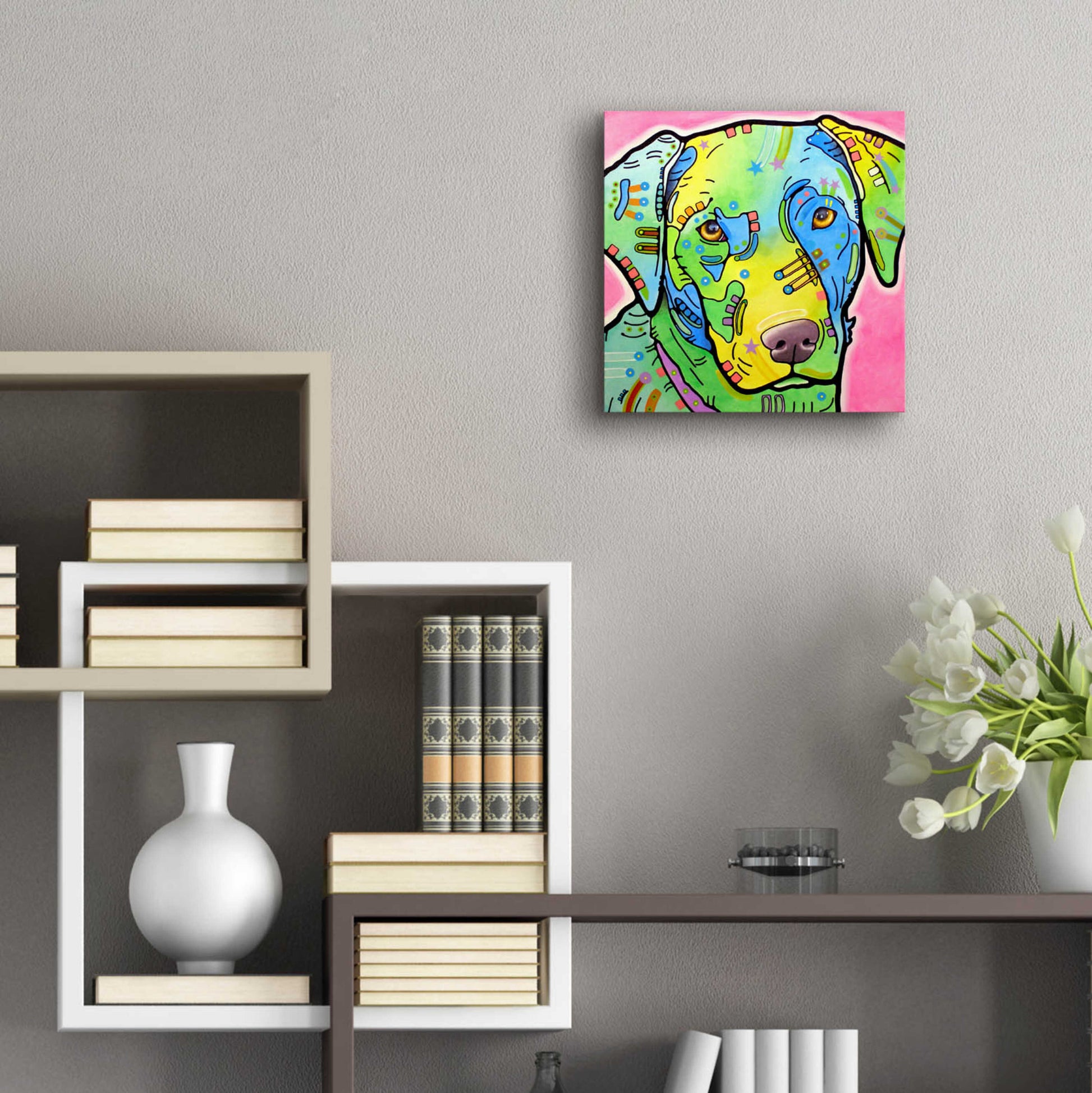 Epic Art 'Labrador' by Dean Russo, Acrylic Glass Wall Art,12x12