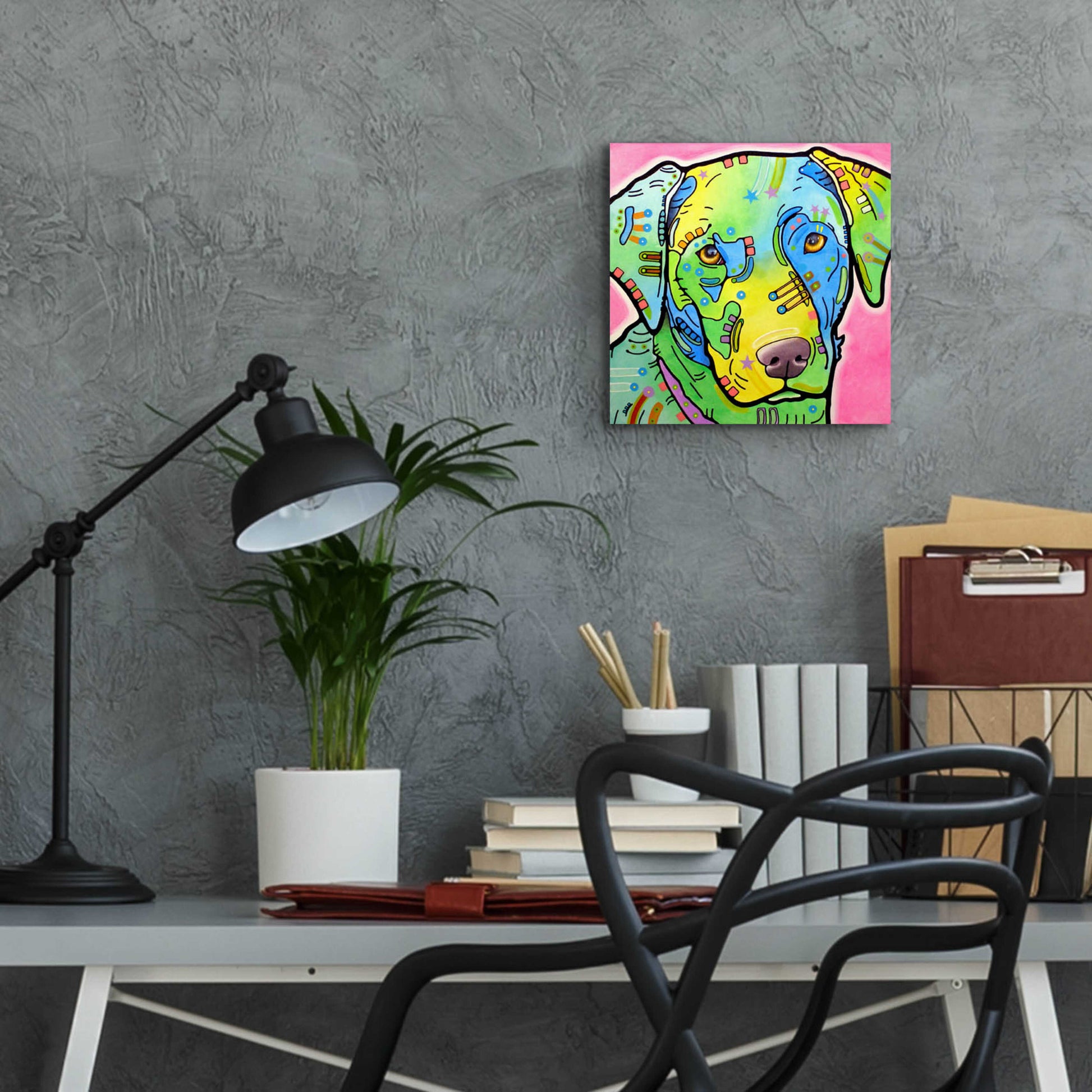 Epic Art 'Labrador' by Dean Russo, Acrylic Glass Wall Art,12x12