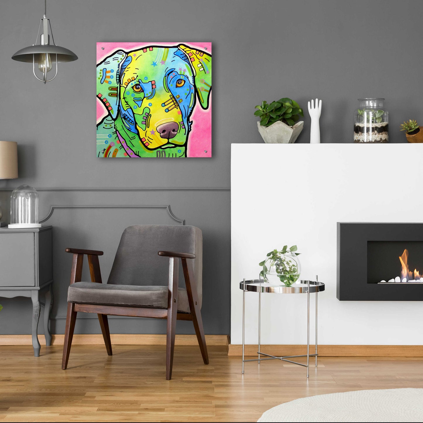 Epic Art 'Labrador' by Dean Russo, Acrylic Glass Wall Art,24x24