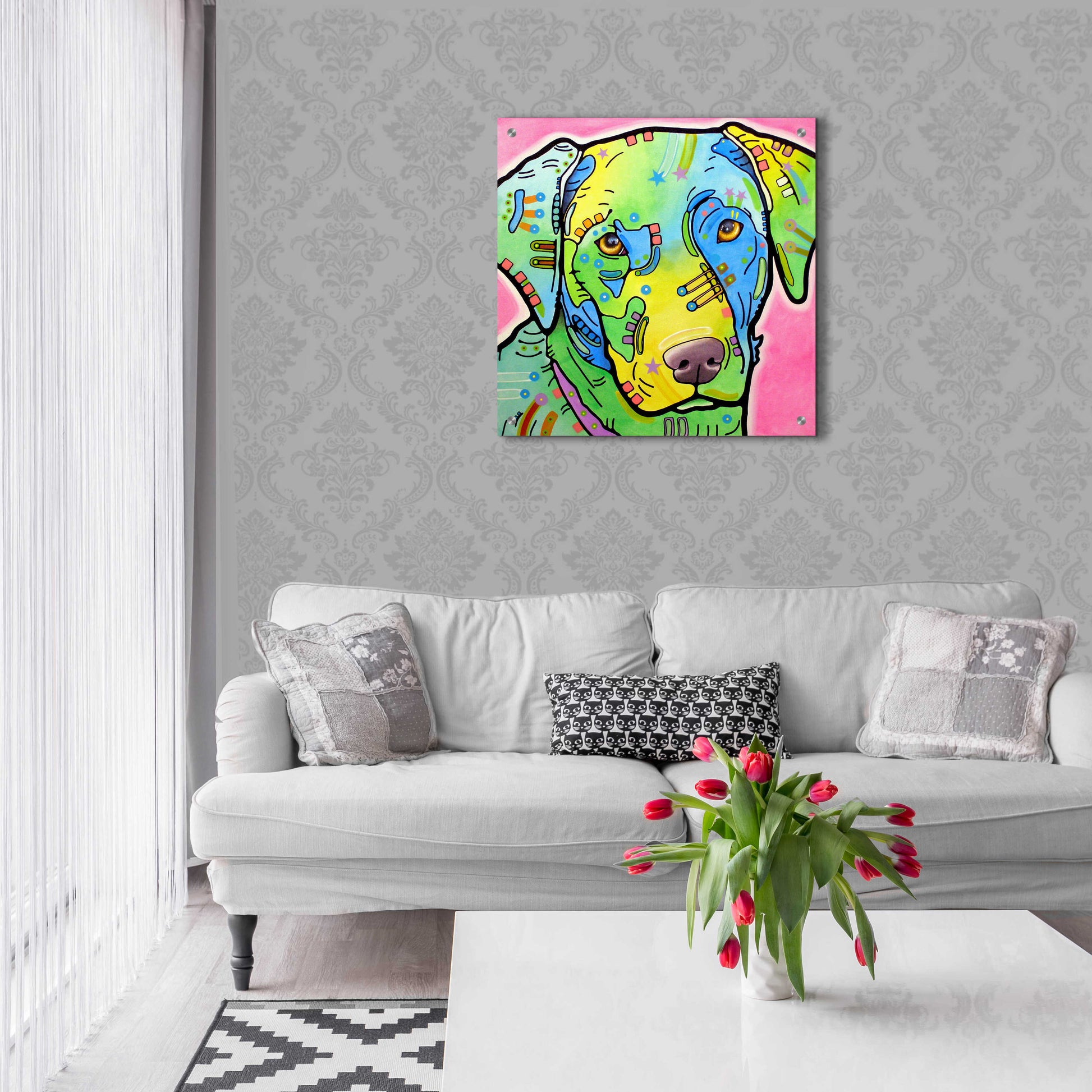 Epic Art 'Labrador' by Dean Russo, Acrylic Glass Wall Art,24x24