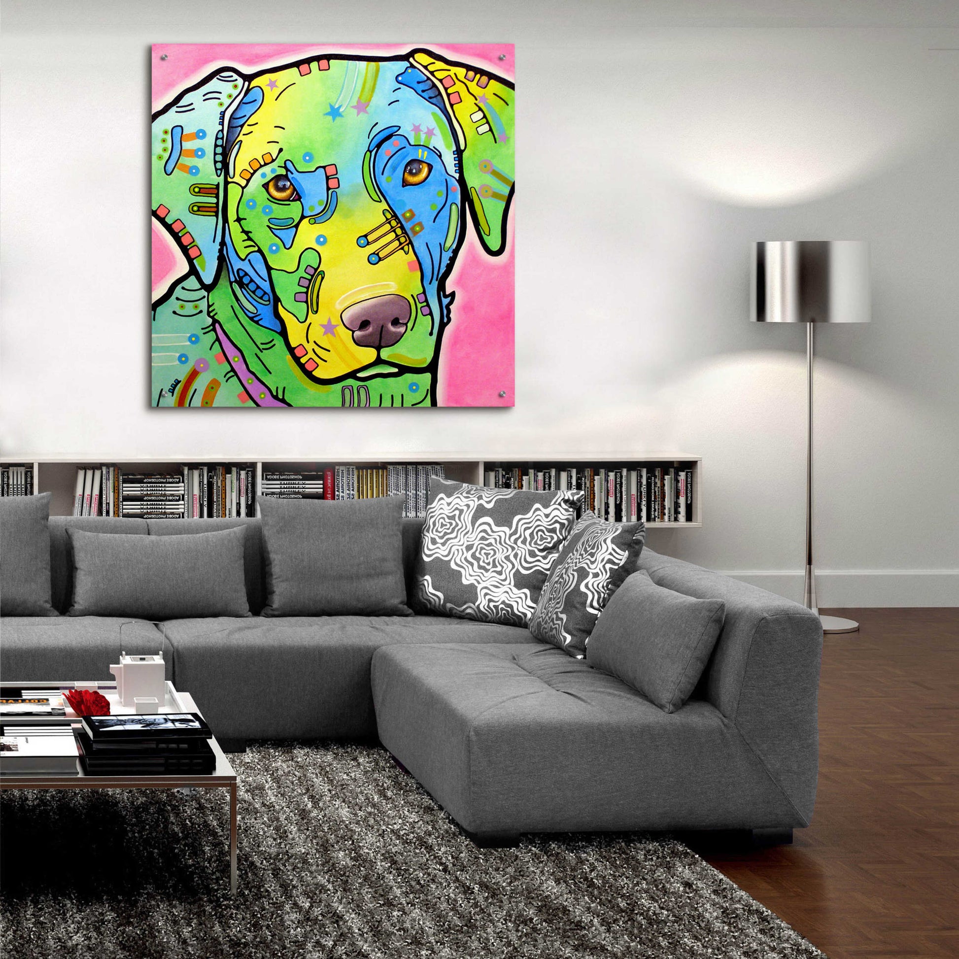 Epic Art 'Labrador' by Dean Russo, Acrylic Glass Wall Art,36x36