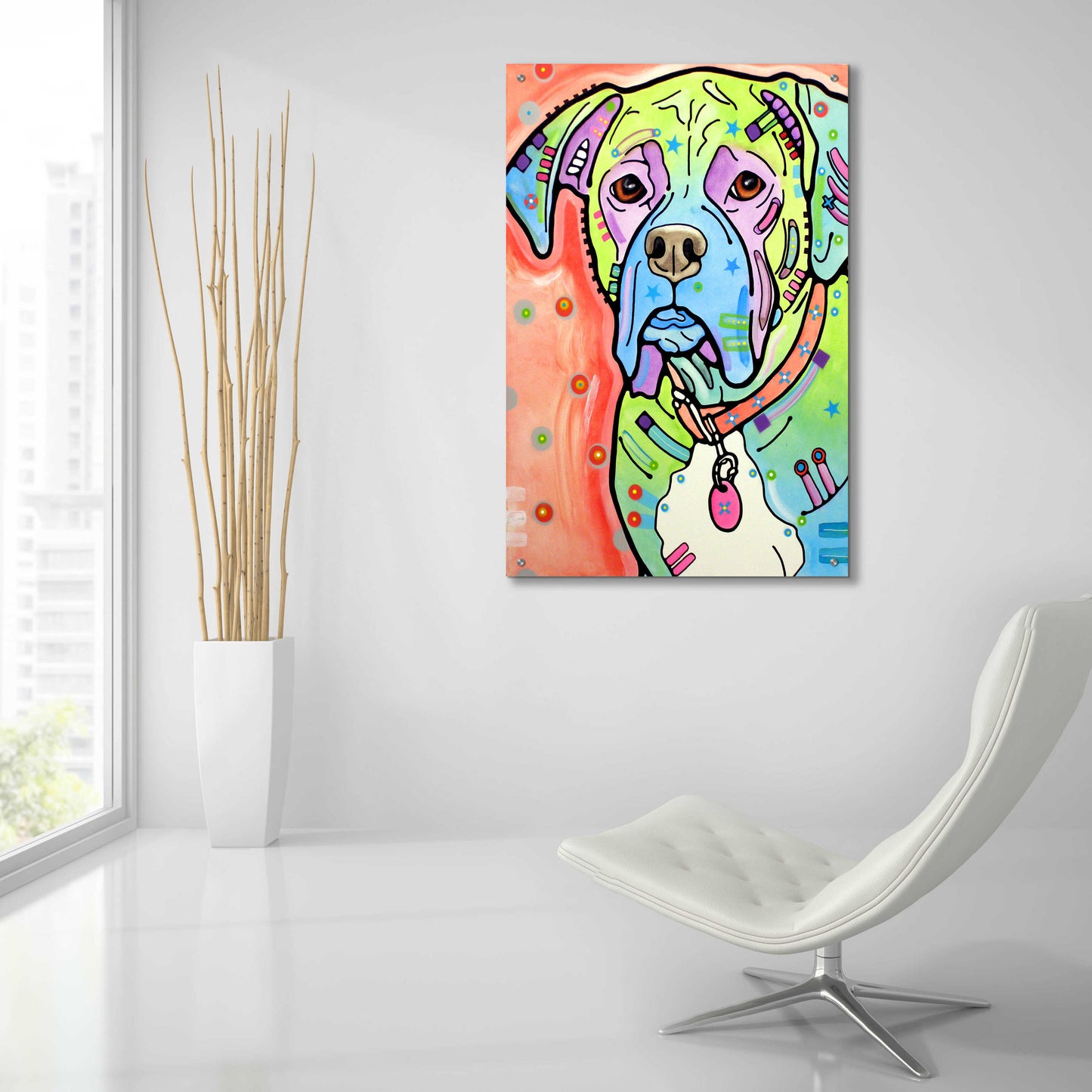 Epic Art 'The Boxer' by Dean Russo, Acrylic Glass Wall Art,24x36