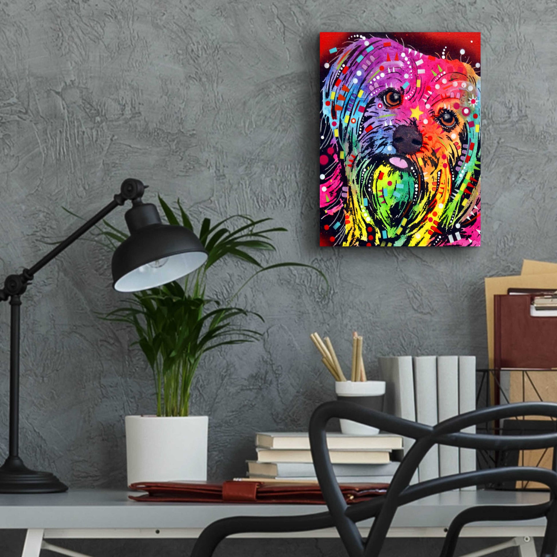 Epic Art 'Yorkie 2' by Dean Russo, Acrylic Glass Wall Art,12x16