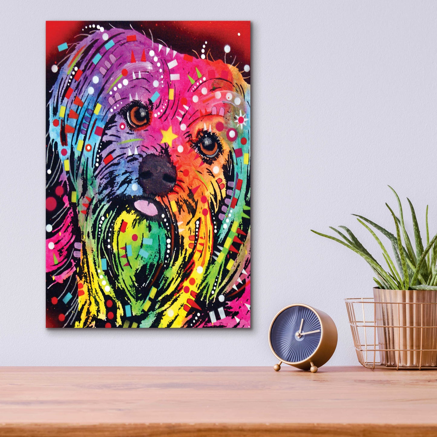 Epic Art 'Yorkie 2' by Dean Russo, Acrylic Glass Wall Art,12x16