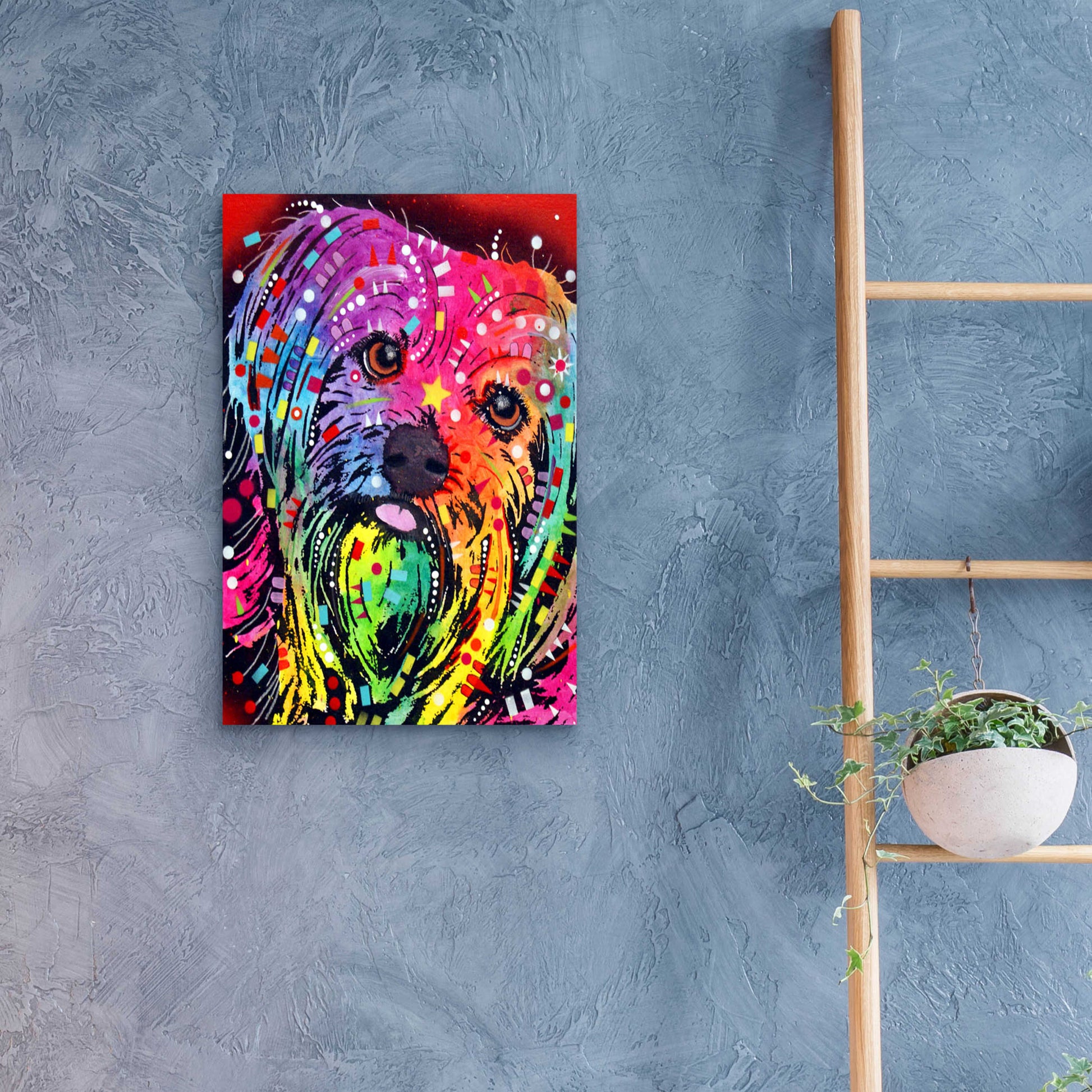 Epic Art 'Yorkie 2' by Dean Russo, Acrylic Glass Wall Art,16x24