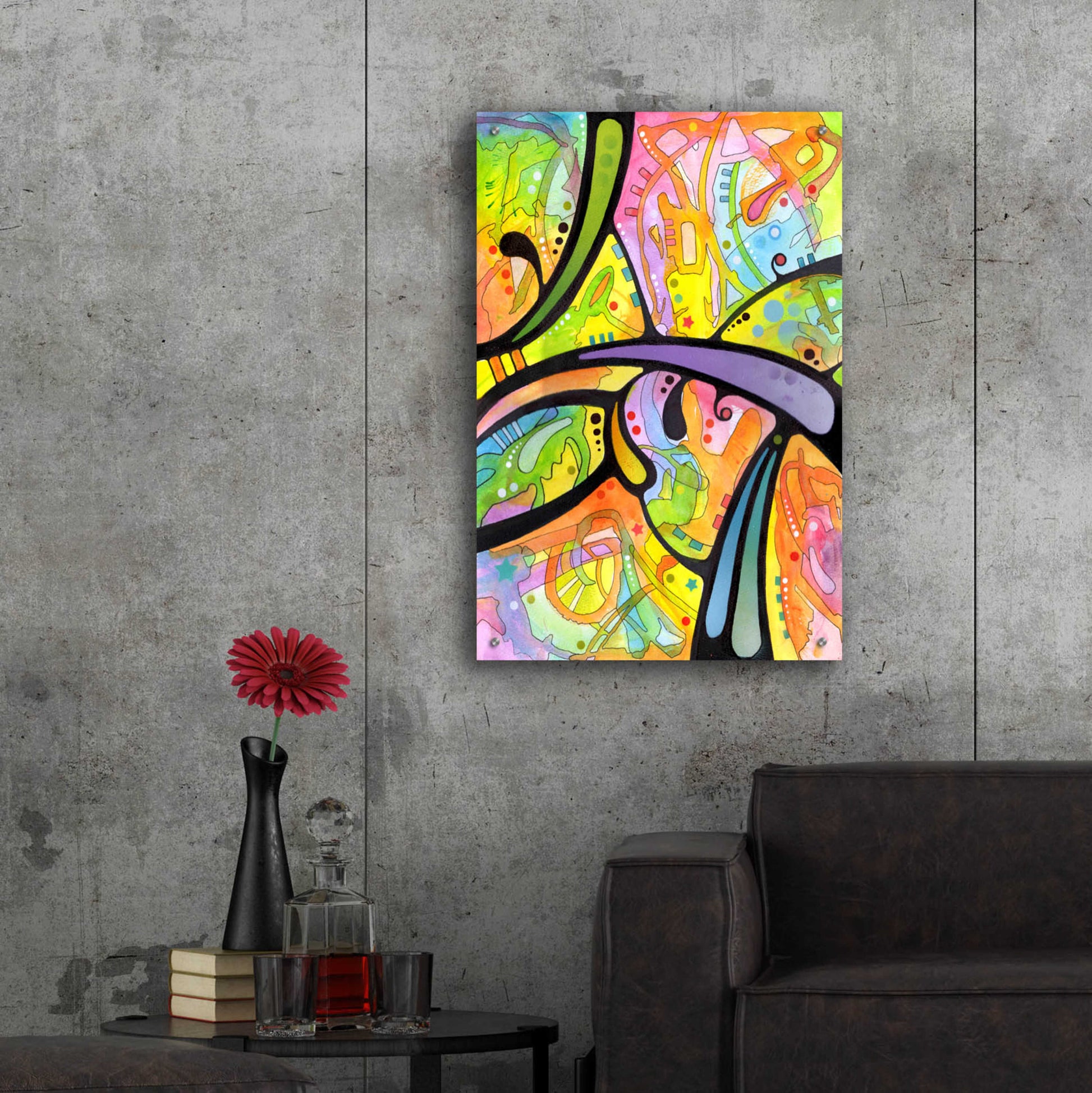 Epic Art 'Abstract' by Dean Russo, Acrylic Glass Wall Art,24x36