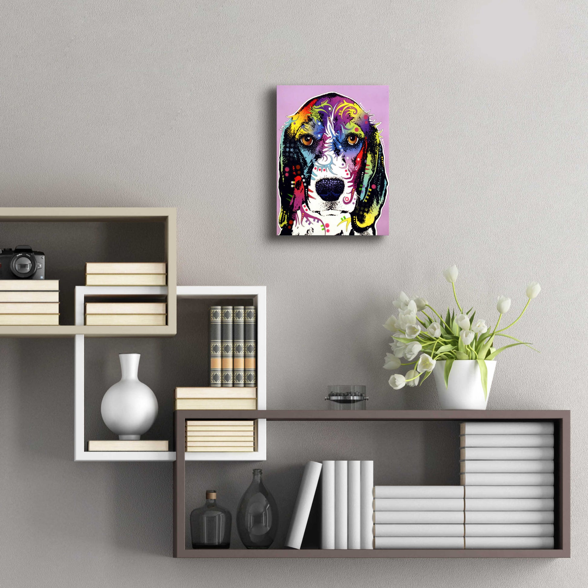 Epic Art '4 Beagle' by Dean Russo, Acrylic Glass Wall Art,12x16