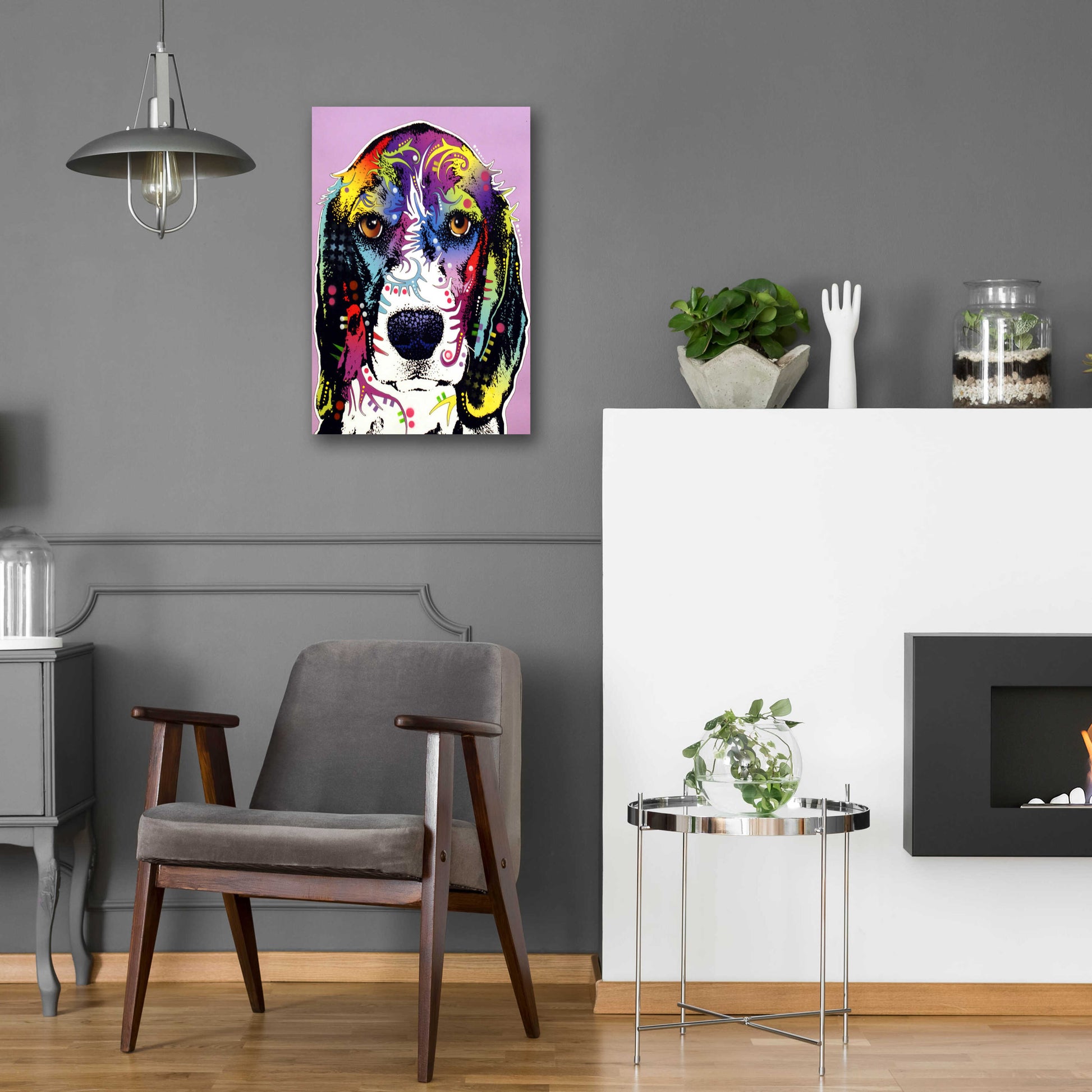 Epic Art '4 Beagle' by Dean Russo, Acrylic Glass Wall Art,16x24