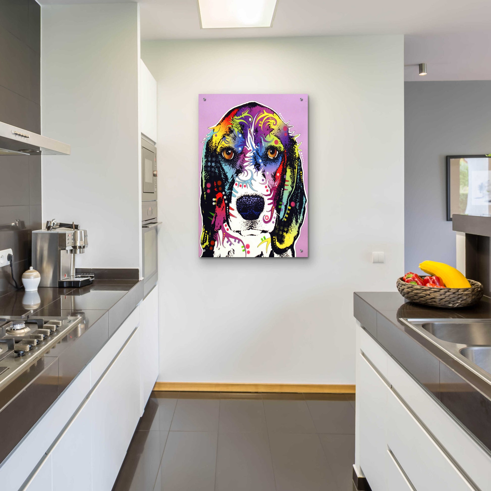 Epic Art '4 Beagle' by Dean Russo, Acrylic Glass Wall Art,24x36